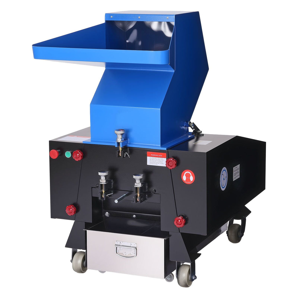 Plastic Shredder Crusher, 7.5HP/5.5KW Plastic Bottle Grinder Granulator, 200-300kg/h Capacity Pulverizer Recycling Machine with Wheels, SDK-11 Blade & 8mm Mesh for PVC PTFE (220V 60Hz 3-Phase)