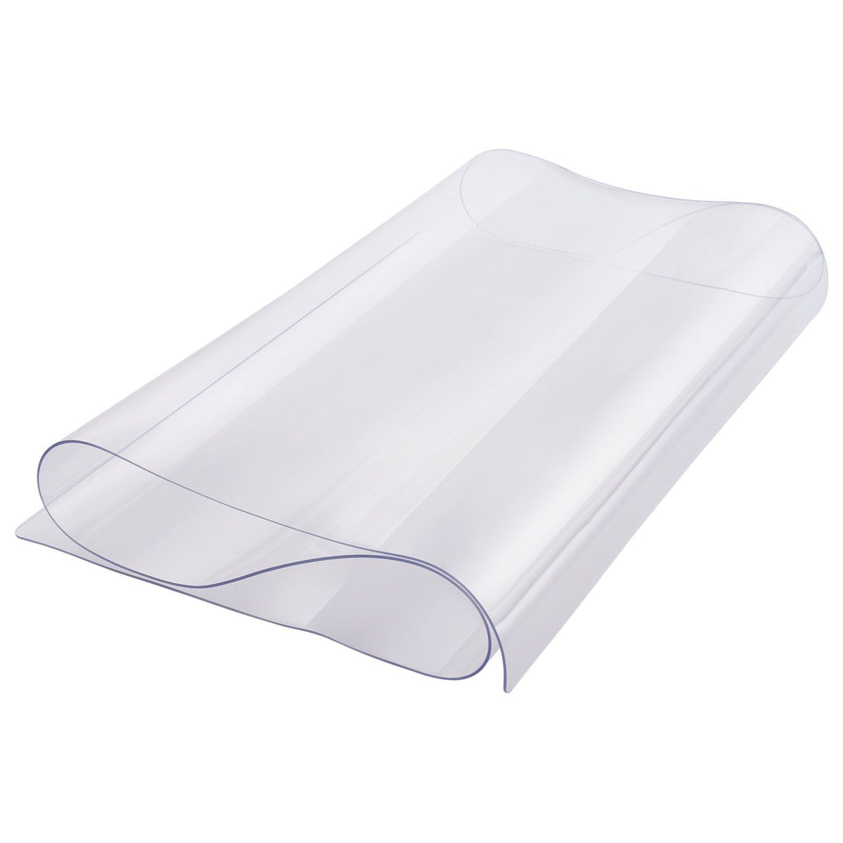 Plastic Table Cover, 14 x 24 Inch 1.5 mm Thick Clear Table Protector, Rectangle PVC Desk Mat, Waterproof & Easy Cleaning Desk Pad Tablecloth, for Office Dresser Dining Room Table Night Stand