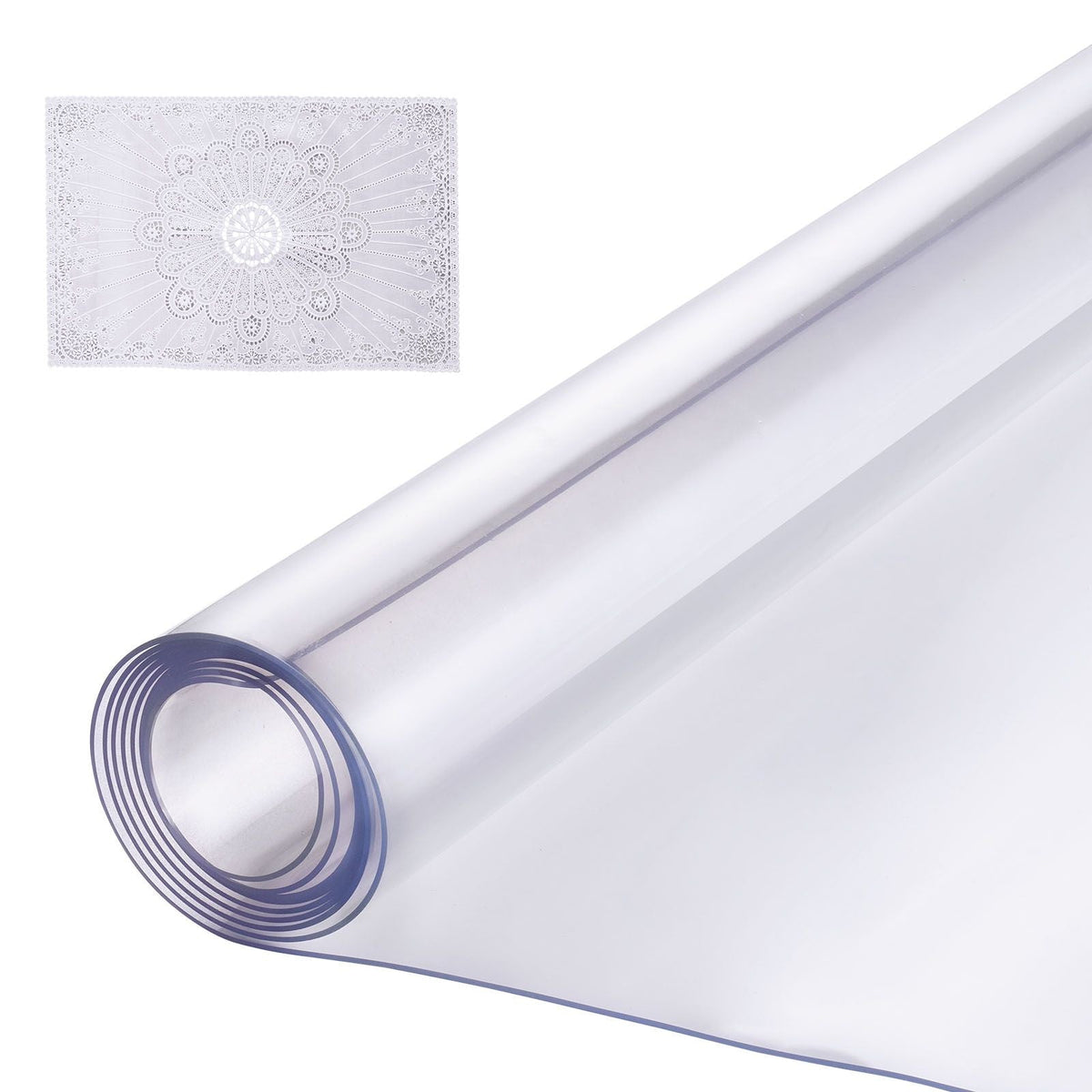 Plastic Table Cover, 30 x 60 Inch 1.5 mm Thick Clear Table Protector, Rectangle PVC Desk Mat, Waterproof & Easy Cleaning Desk Pad Tablecloth, for Office Dresser Dining Room Table Night Stand