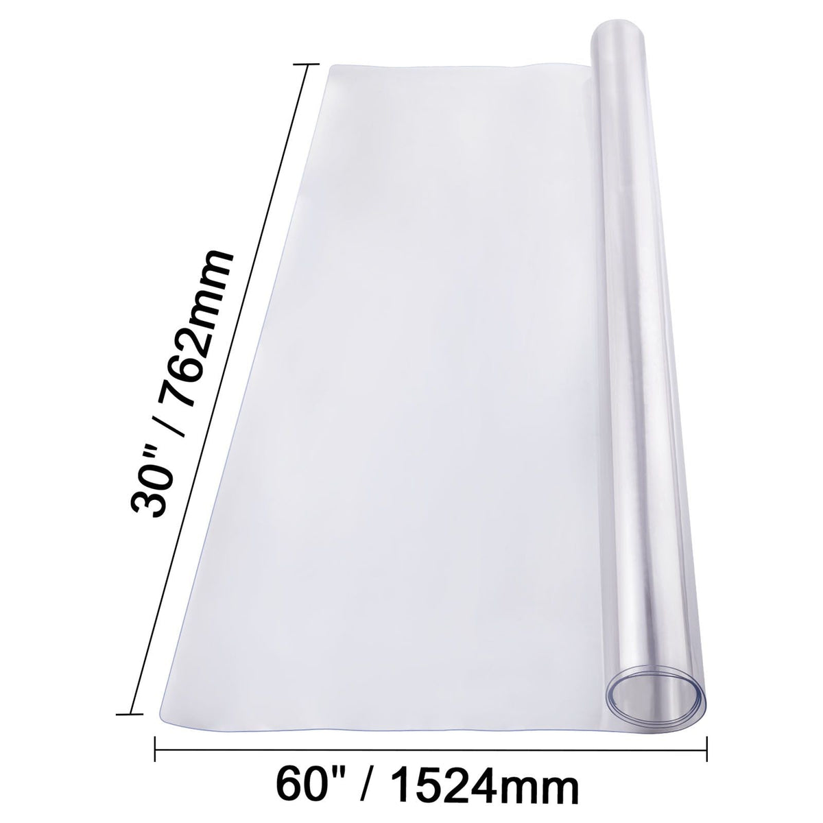 Plastic Table Cover, 30 x 60 Inch 1.5 mm Thick Clear Table Protector, Rectangle PVC Desk Mat, Waterproof & Easy Cleaning Desk Pad Tablecloth, for Office Dresser Dining Room Table Night Stand