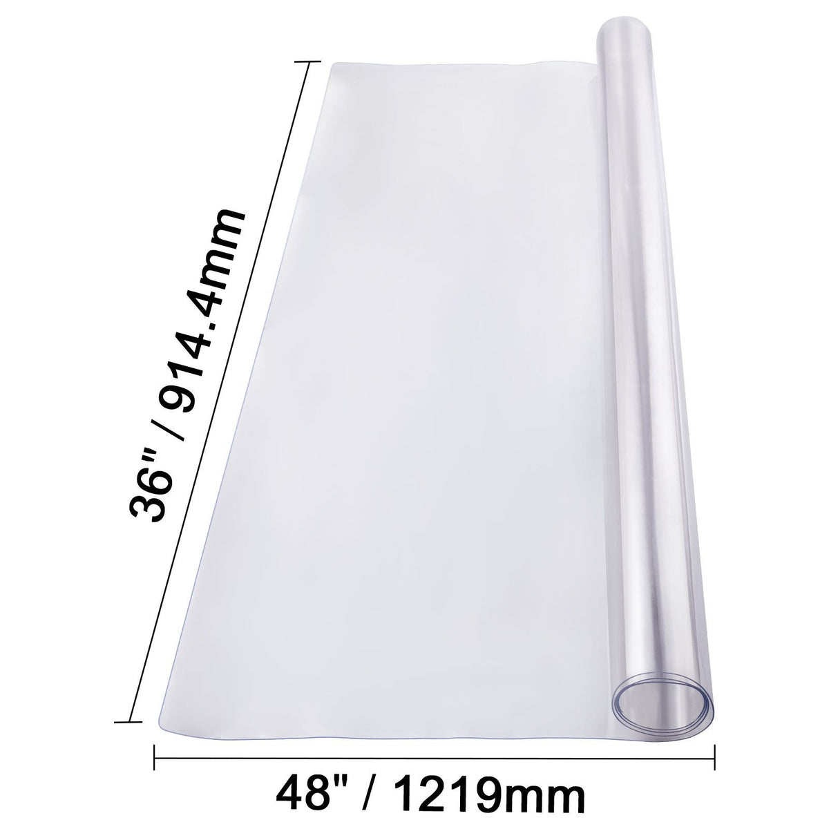 Plastic Table Cover, 36 x 48 Inch 1.5 mm Thick Clear Table Protector, Rectangle PVC Desk Mat, Waterproof & Easy Cleaning Desk Pad Tablecloth, for Office Dresser Dining Room Table Night Stand