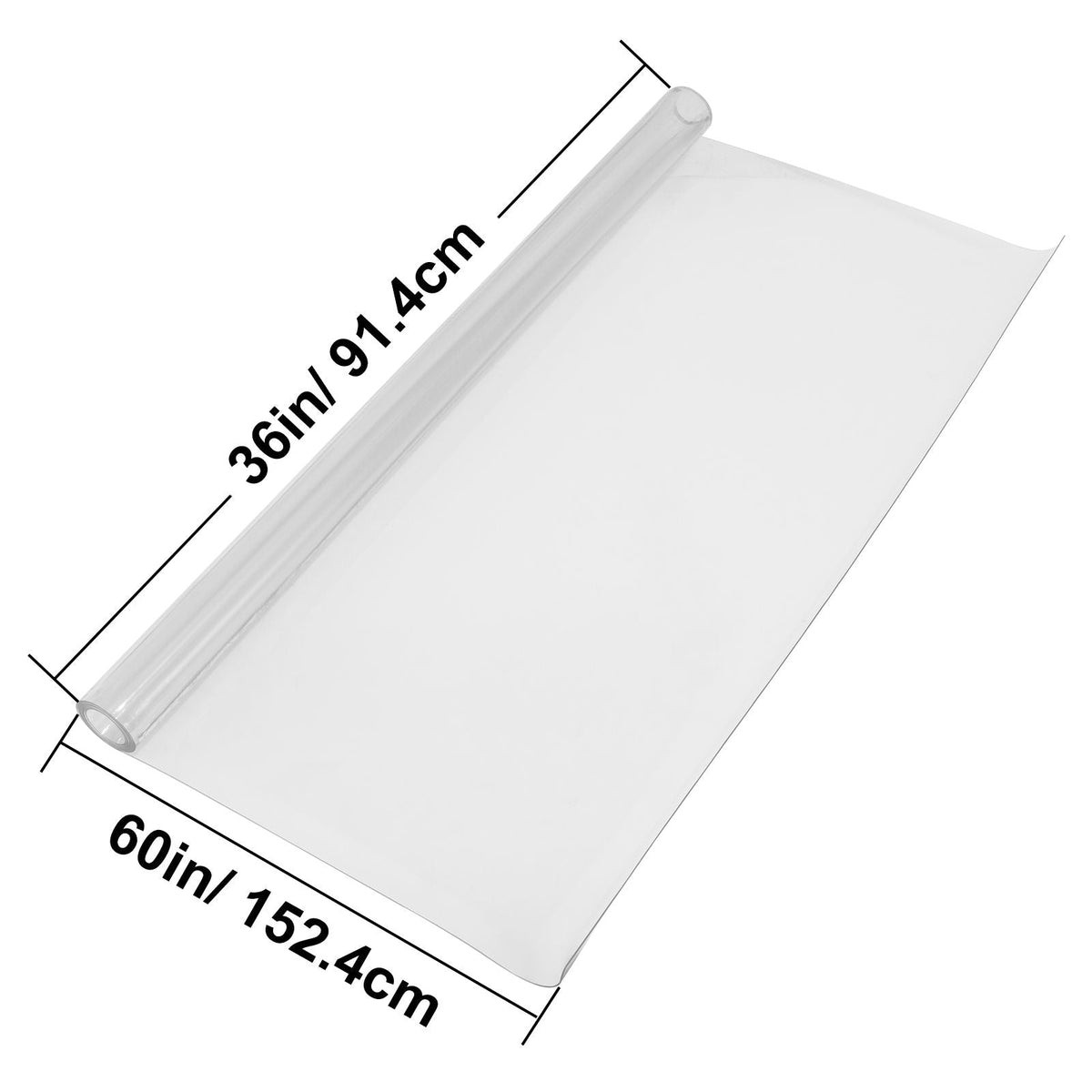 Plastic Table Cover 36 x 60 Inch, 1.5 mm Thick Clear Table Protector, Rectangle Clear Desk Mat, Waterproof & Easy Cleaning for Office Dresser Night Stand