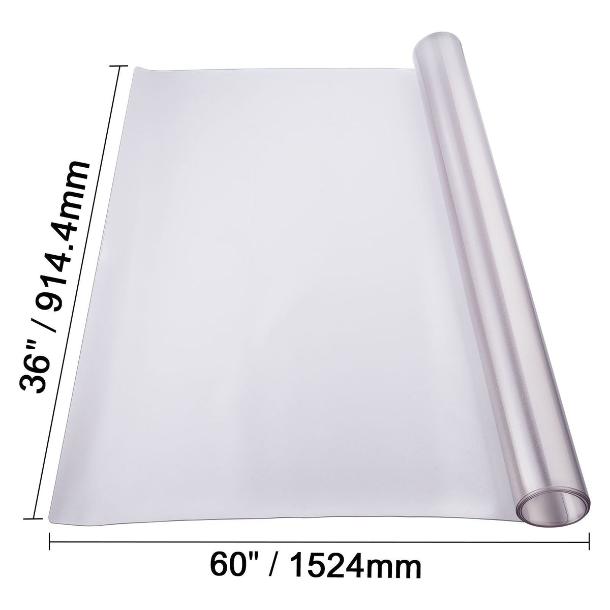Plastic Table Cover, 36 x 60 Inch 1.5 mm Thick Frosted Table Protector, Rectangle PVC Desk Mat, Waterproof & Easy Cleaning Desk Pad Tablecloth, for Office Dresser Dining Room Table Night Stand