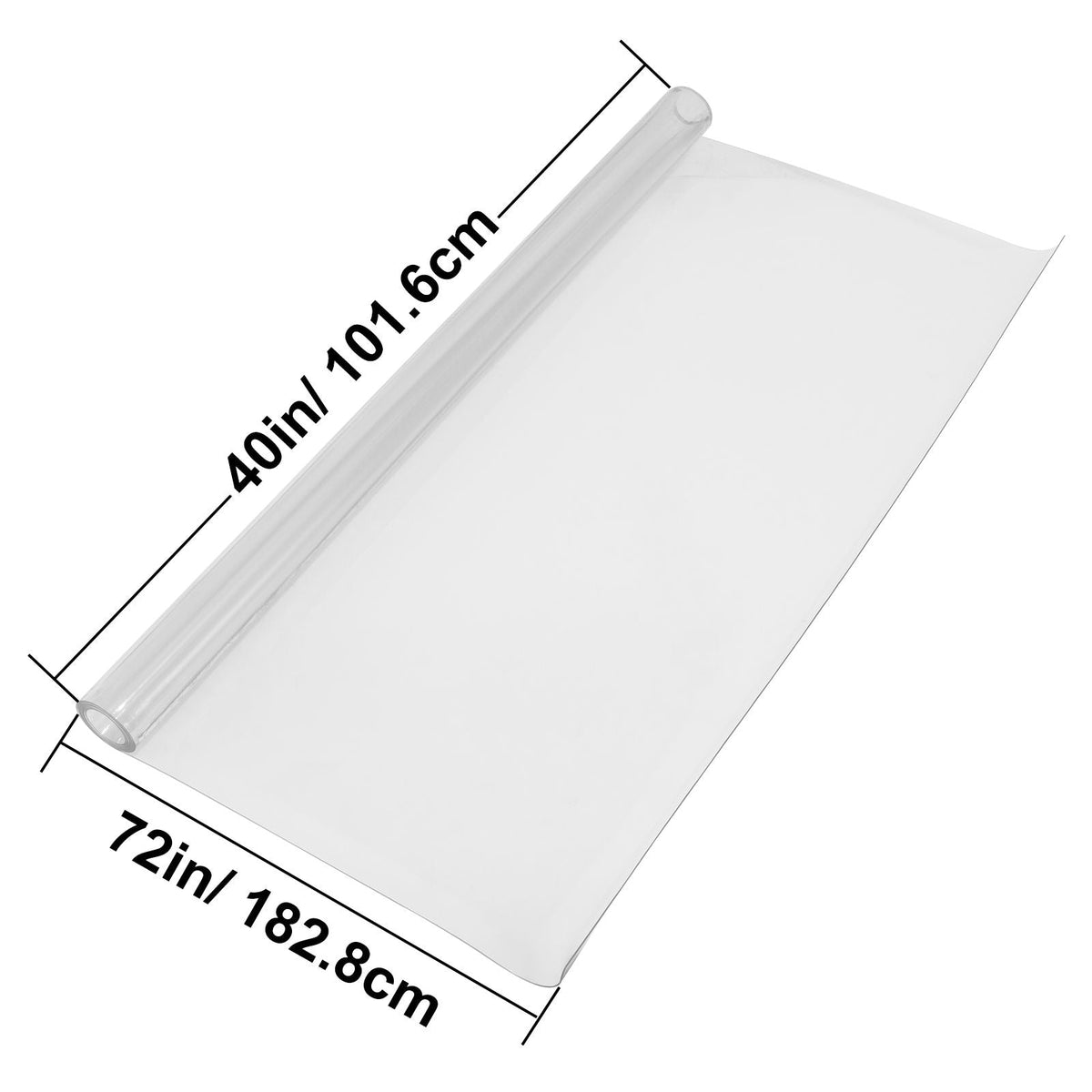 Plastic Table Cover 40 x 72 Inch, 1.5 mm Thick Clear Table Protector, Rectangle Clear Desk Mat, Waterproof & Easy Cleaning for Office Dresser Night Stand