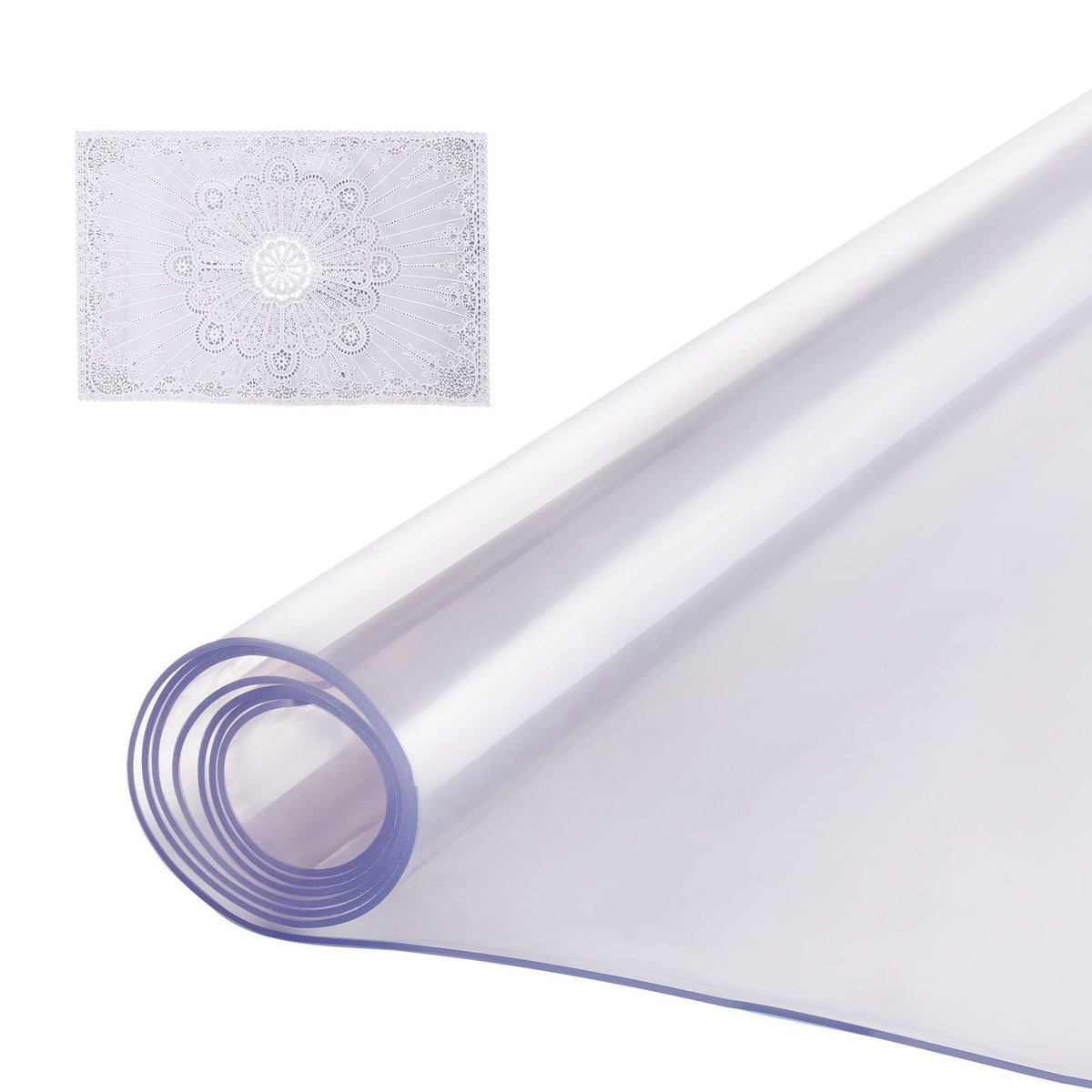 Plastic Table Cover, 40 x 80 Inch 2.0 mm Thick Clear Table Protector, Rectangle PVC Desk Mat, Waterproof & Easy Cleaning Desk Pad Tablecloth, for Office Dresser Dining Room Table Night Stand