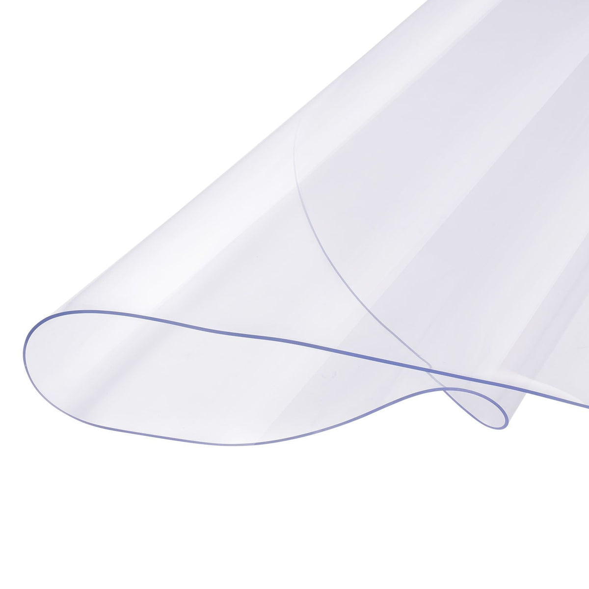 Plastic Table Cover, 42 x 42 Inch 2.0 mm Thick Clear Table Protector, Round PVC Desk Mat, Waterproof & Easy Cleaning Desk Pad Tablecloth, for Office Dresser Dining Room Table Night Stand
