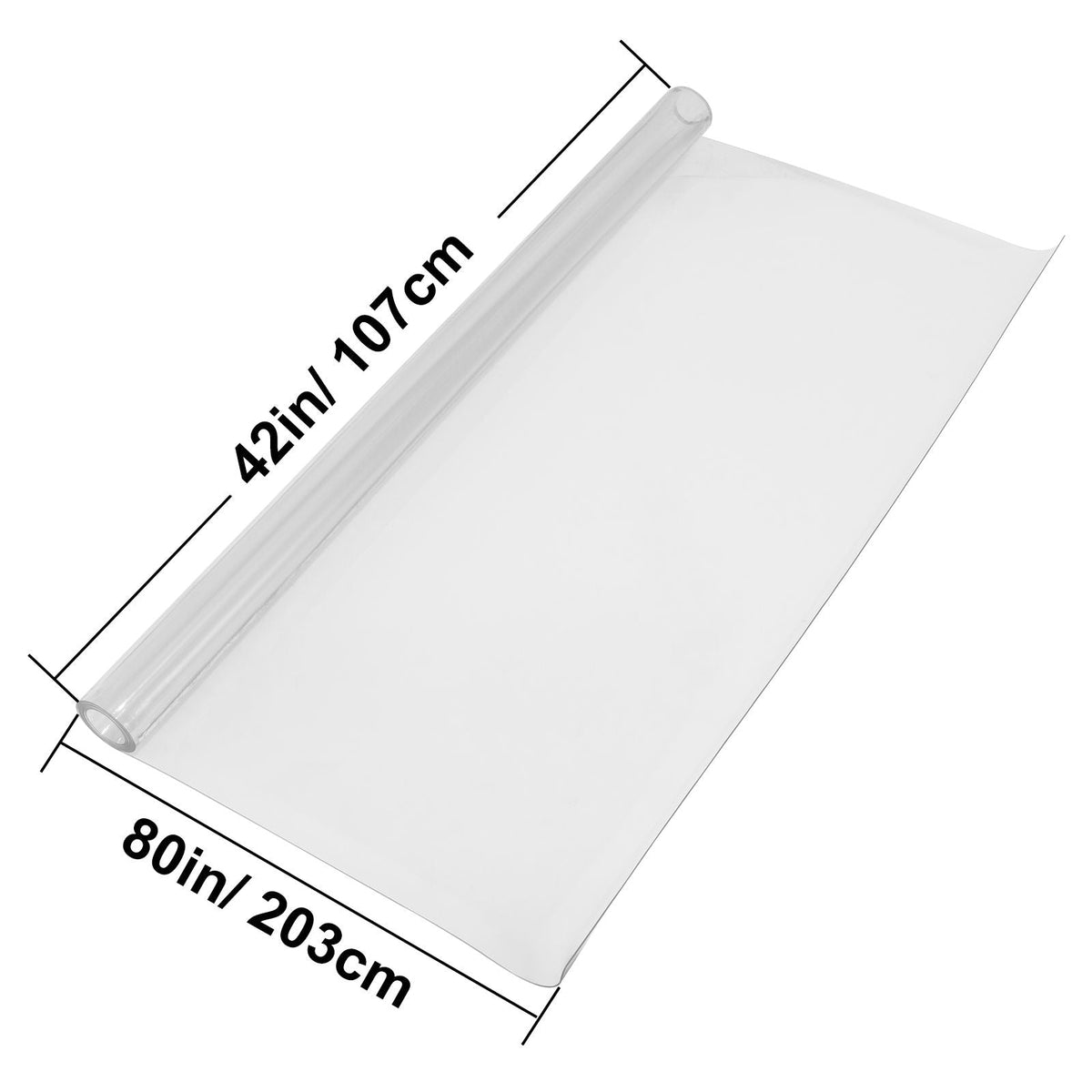 Plastic Table Cover, 42"x80"x0.08", Transparent PVC Table Protector, Rectangle Clear Desk Mat, Water Oil Proof Table Cover for Dining Table Coffer Table Kitchen Worktable Dresser Cabinet, etc.