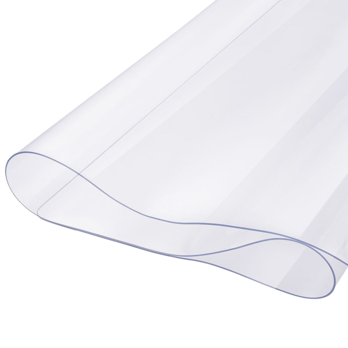 Plastic Table Cover, 54 x 54 Inch 2.0 mm Thick Clear Table Protector, Square PVC Desk Mat, Waterproof & Easy Cleaning Desk Pad Tablecloth, for Office Dresser Dining Room Table Night Stand