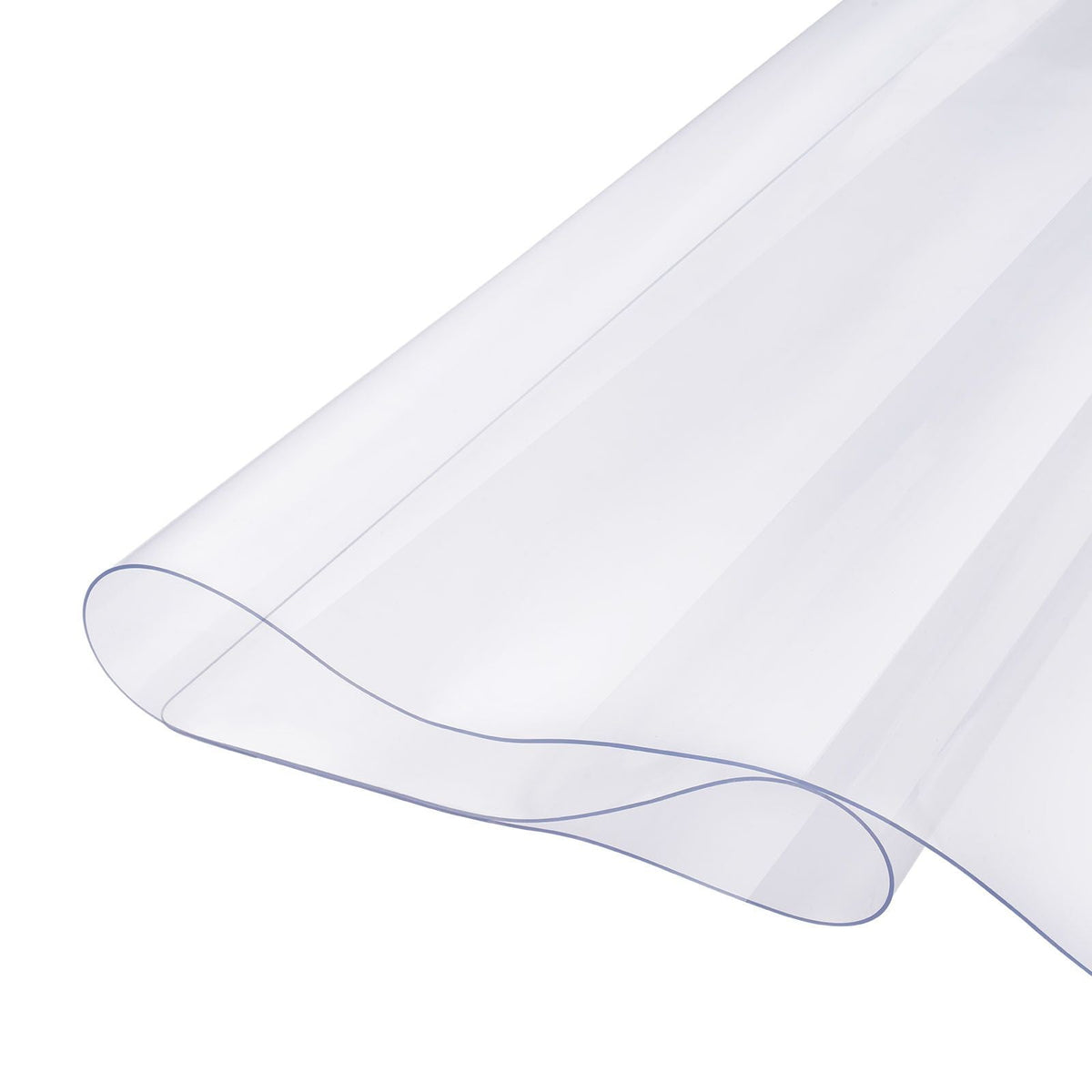 Plastic Table Cover, 54 x 54 Inch 2.0 mm Thick Clear Table Protector, Square PVC Desk Mat, Waterproof & Easy Cleaning Desk Pad Tablecloth, for Office Dresser Dining Room Table Night Stand