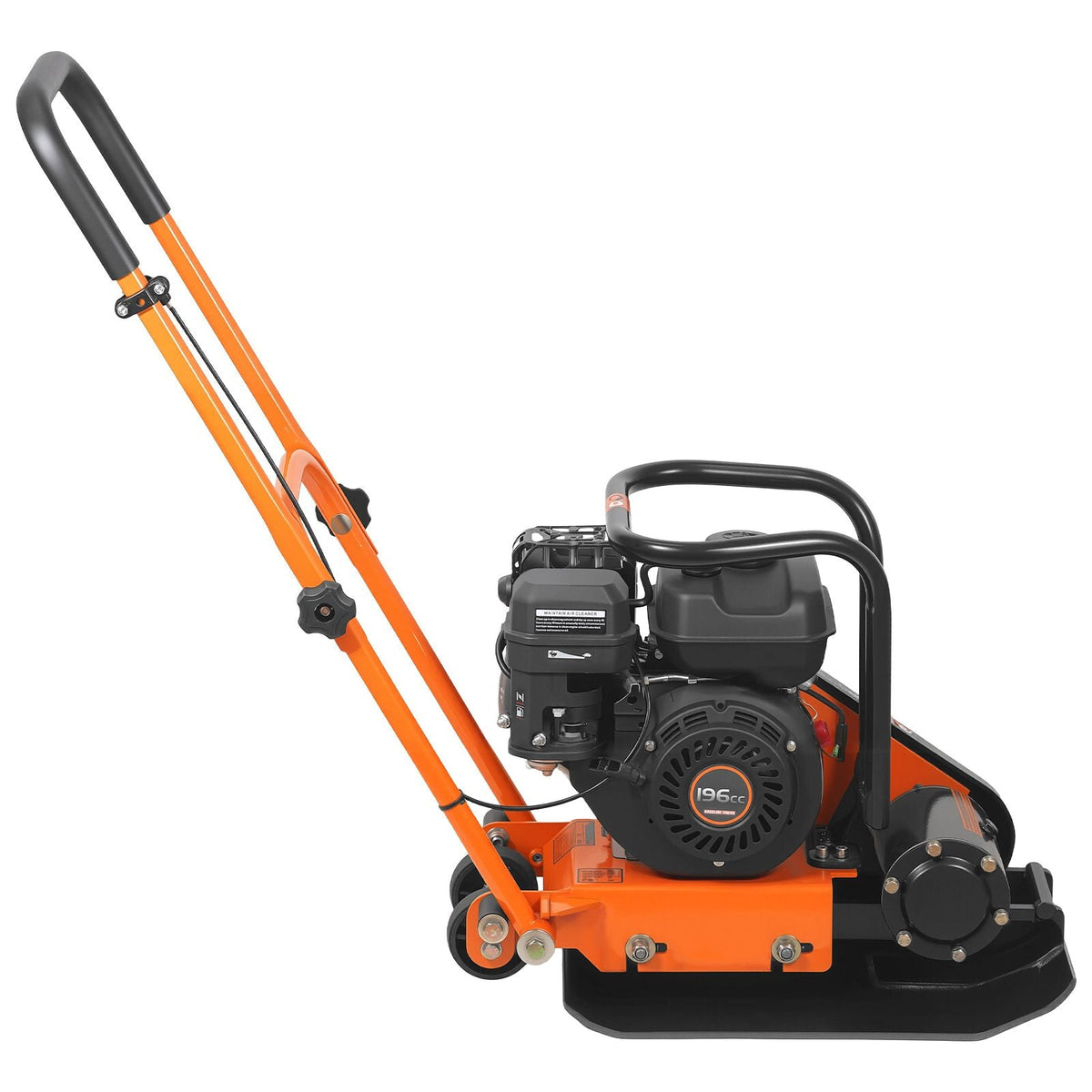 Plate Compactor, 6.5 HP 196CC Gas Engine, 5600 VPM Vibrating Ground Rammer, 2360 lbs Compaction Force, 20.1 x 15 in Plate, Walk Behind Compactor for Paver Landscaping, Asphalt, Foundation, Soil