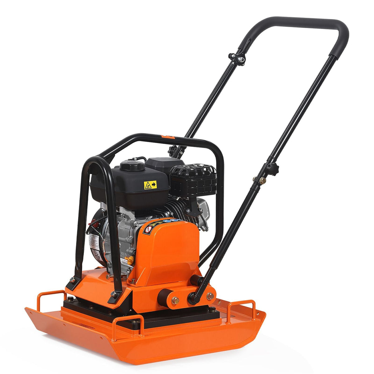 Plate Compactor, 7 HP 196CC Gas Engine, 5400 VPM Vibrating Ground Rammer, 4440 lbs Compaction Force, 23 x 18 in Plate, Walk Behind Compactor for Paver Landscaping, Asphalt, Foundation, Soil