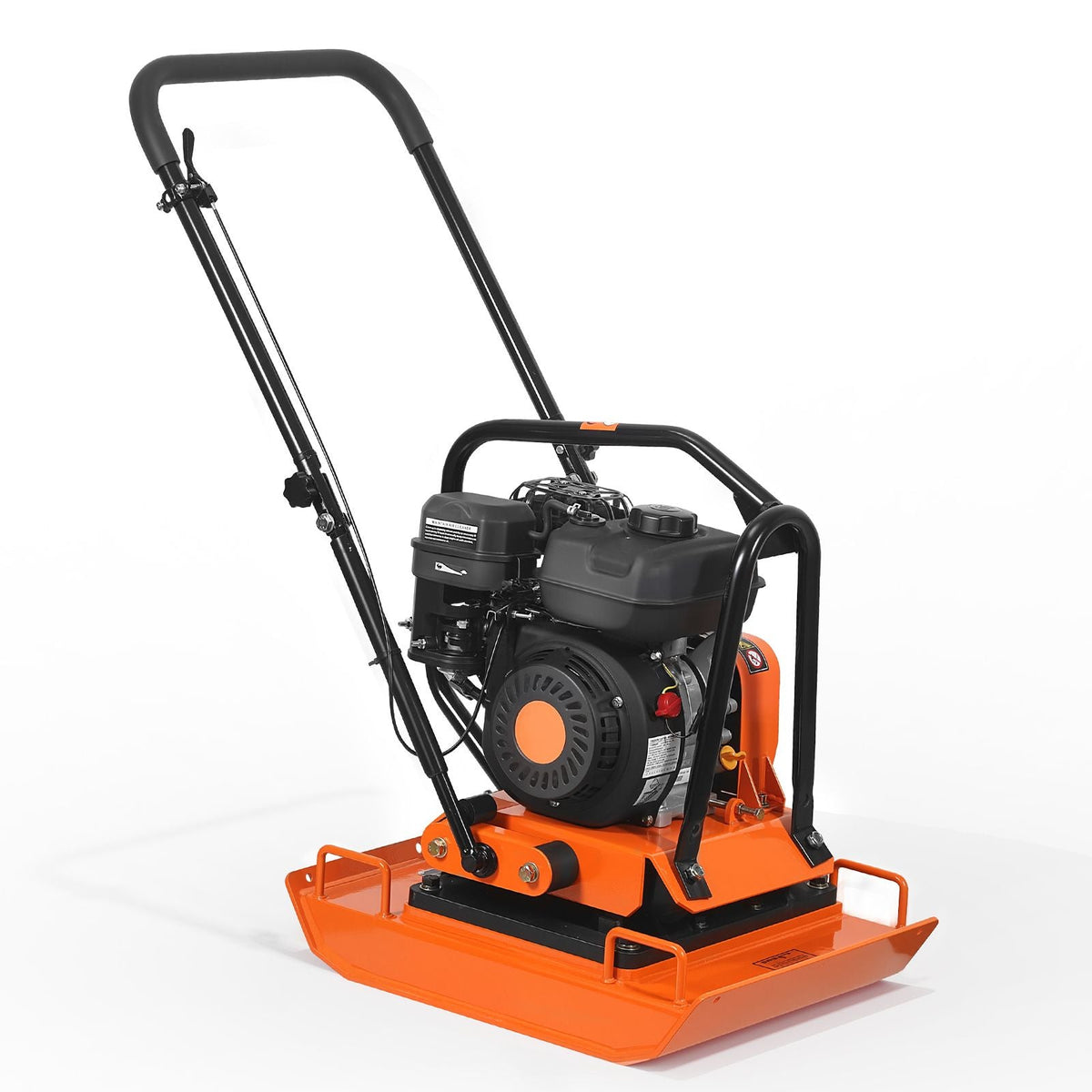 Plate Compactor, 7 HP 196CC Gas Engine, 5400 VPM Vibrating Ground Rammer, 4440 lbs Compaction Force, 23 x 18 in Plate, Walk Behind Compactor for Paver Landscaping, Asphalt, Foundation, Soil