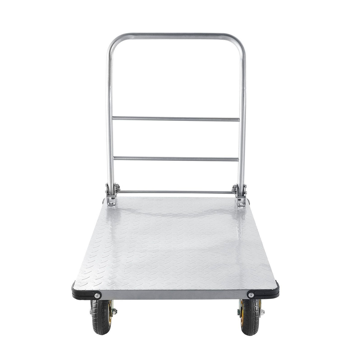 Platform Truck, 2000 lbs Capacity, Heavy Duty Steel Flatbed Cart with Swivel Wheels and Handle, Foldable Platform Hand Push Truck Dolly, for Groceries, Garage, Warehouse, 35.4 x 23.6 x 35.4 in