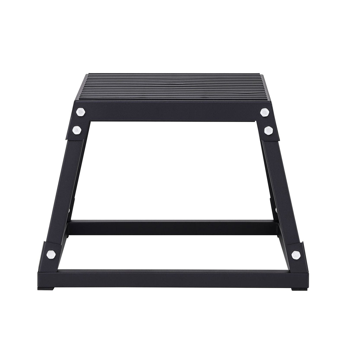 Plyometric Jump Box, 12 Inch Plyo Box, Steel Plyometric Platform and Jumping Agility Box, Anti-Slip Fitness Exercise Step Up Box for Home Gym Training, Conditioning Strength Training, Black