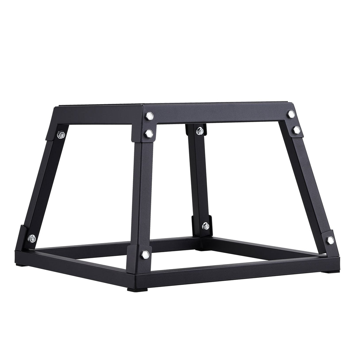 Plyometric Jump Box, 12 Inch Plyo Box, Steel Plyometric Platform and Jumping Agility Box, Anti-Slip Fitness Exercise Step Up Box for Home Gym Training, Conditioning Strength Training, Black