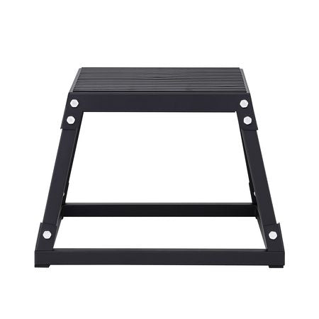 Plyometric Jump Box, 12 Inch Plyo Box, Steel Plyometric Platform and Jumping Agility Box, Anti-Slip Fitness Exercise Step Up Box for Home Gym Training, Conditioning Strength Training, Black