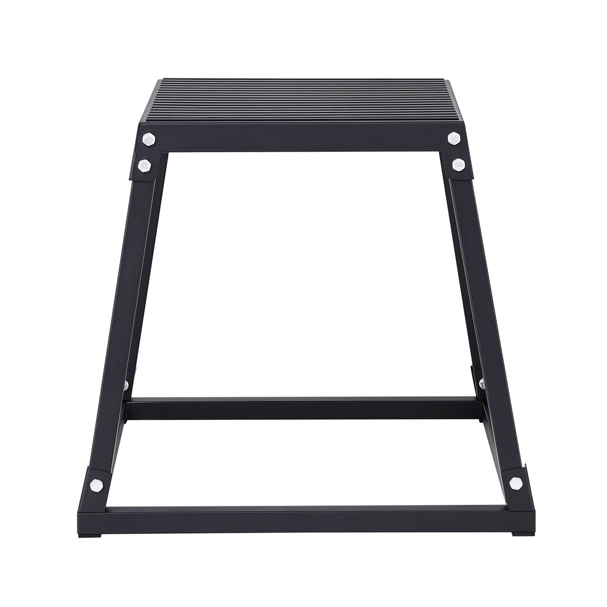 Plyometric Jump Box, 18 Inch Plyo Box, Steel Plyometric Platform and Jumping Agility Box, Anti-Slip Fitness Exercise Step Up Box for Home Gym Training, Conditioning Strength Training, Black