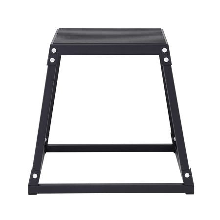 Plyometric Jump Box, 18 Inch Plyo Box, Steel Plyometric Platform and Jumping Agility Box, Anti-Slip Fitness Exercise Step Up Box for Home Gym Training, Conditioning Strength Training, Black