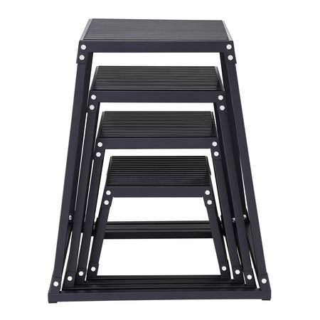 Plyometric Jump Boxes, 12/18/24/30 Inch Plyo Box, Platform and Jumping Agility Box, Anti-Slip Fitness Exercise Step Up Box Set for Home Gym Training, Conditioning Strength Training, Black