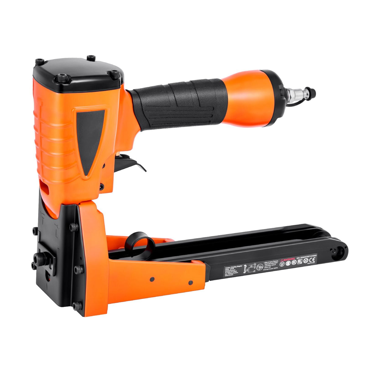 Pneumatic Carton Closing Stapler, 13 Gauge Pneumatic Cardboard Staple Gun for 1-3/8 inch Crown 5/8" & 3/4" Length, Depth-Adjustable 70-120 PSI Air Staple Gun for Boxes Carton Closing, Packaging