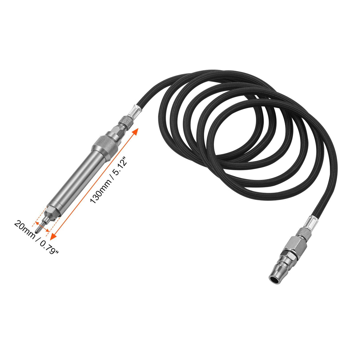 Pneumatic Engraving Pen, 11400 BPM, Speed Adjustable 1/8" Pencil Grinder, Portable Pneumatic Scribe Pen with Air Hose, Air Micro Grinder Scribe Pen for Precision Carving on Stone Glass Wood