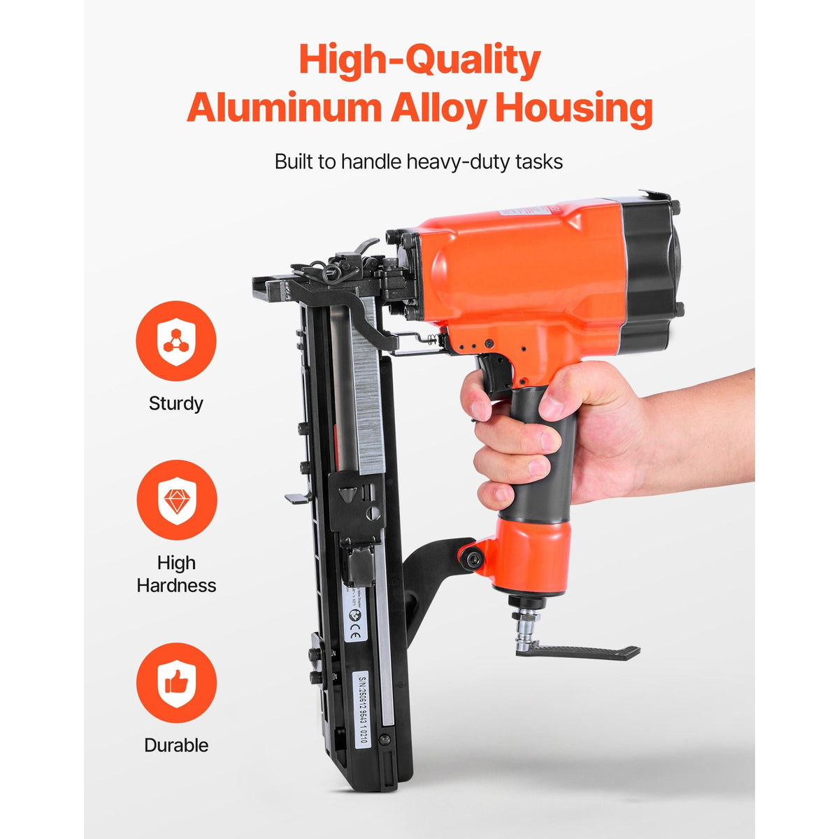Pneumatic Staple Gun, 16 Gauge 1-inch Wide Crown Pneumatic Stapler 5/8" to 1-1/2" Length, 70-120PSI Air Staple Gun with Two Firing Modes for Roof Decking, Wall Sheathing, Fencing, Subflooring