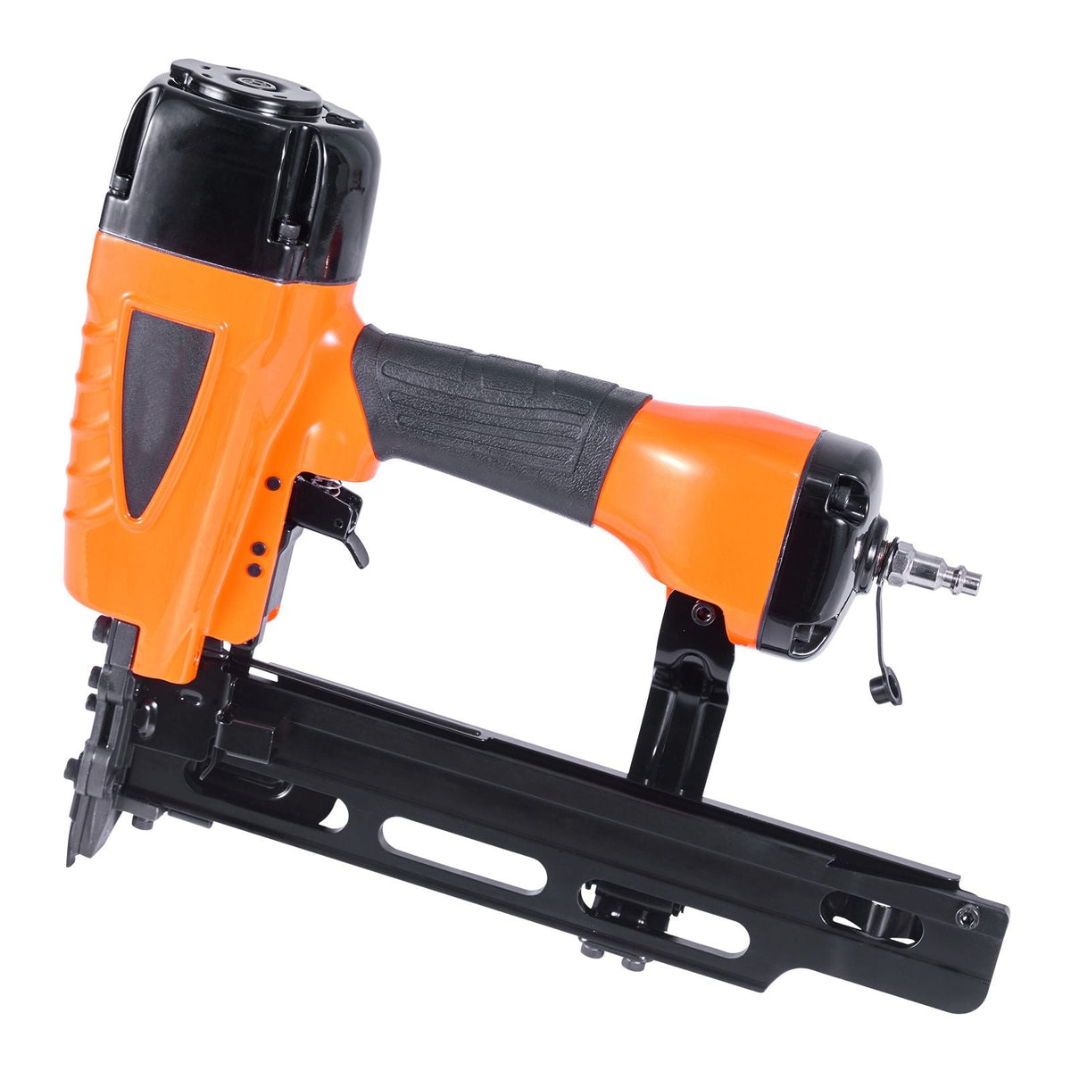 Pneumatic Staple Gun, 16 Gauge 7/16-inch Medium Crown Pneumatic Stapler 1" to 2" Length, 70-120PSI Heavy Duty Air-Powered Staple Gun for Roof Decking, Wall Sheathing, Fencing and Subflooring