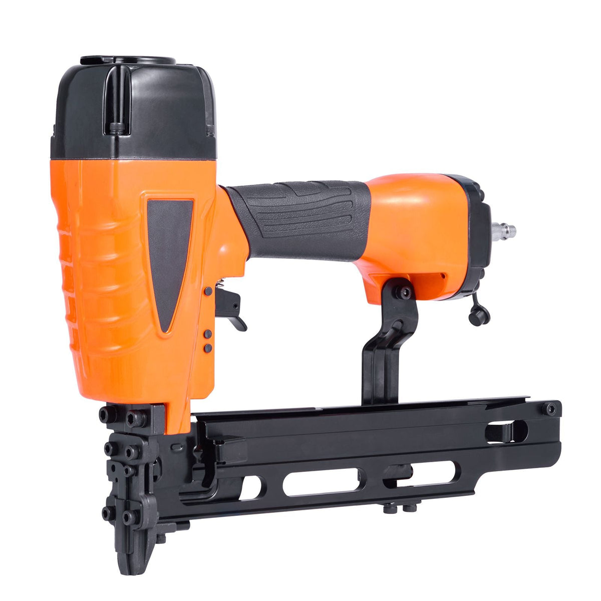 Pneumatic Staple Gun, 16 Gauge 7/16-inch Medium Crown Pneumatic Stapler 1" to 2" Length, 70-120PSI Heavy Duty Air-Powered Staple Gun for Roof Decking, Wall Sheathing, Fencing and Subflooring