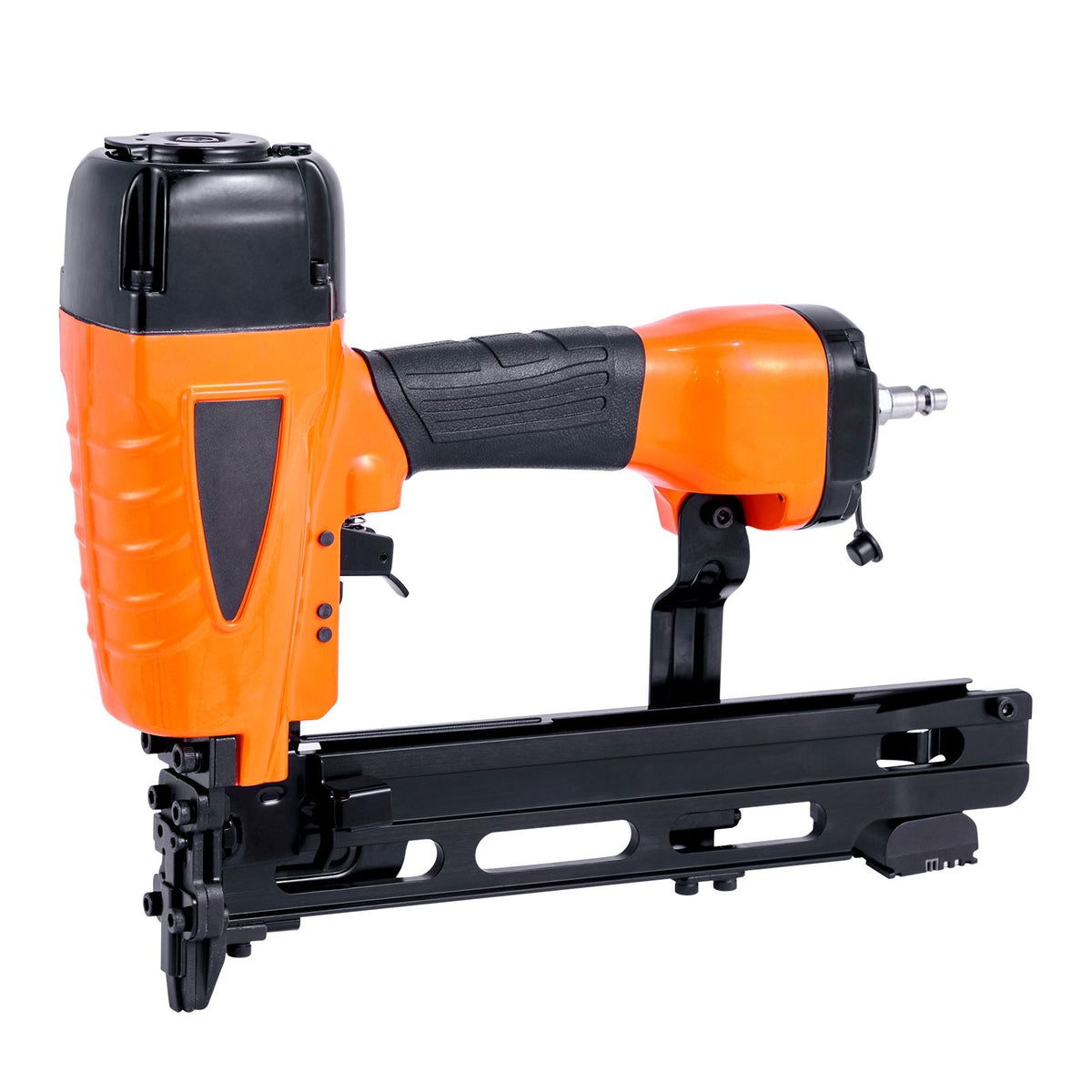 Pneumatic Staple Gun, 16 Gauge 7/16-inch Medium Crown Pneumatic Stapler 1" to 2" Length, 70-120PSI Heavy Duty Air-Powered Staple Gun for Roof Decking, Wall Sheathing, Fencing and Subflooring
