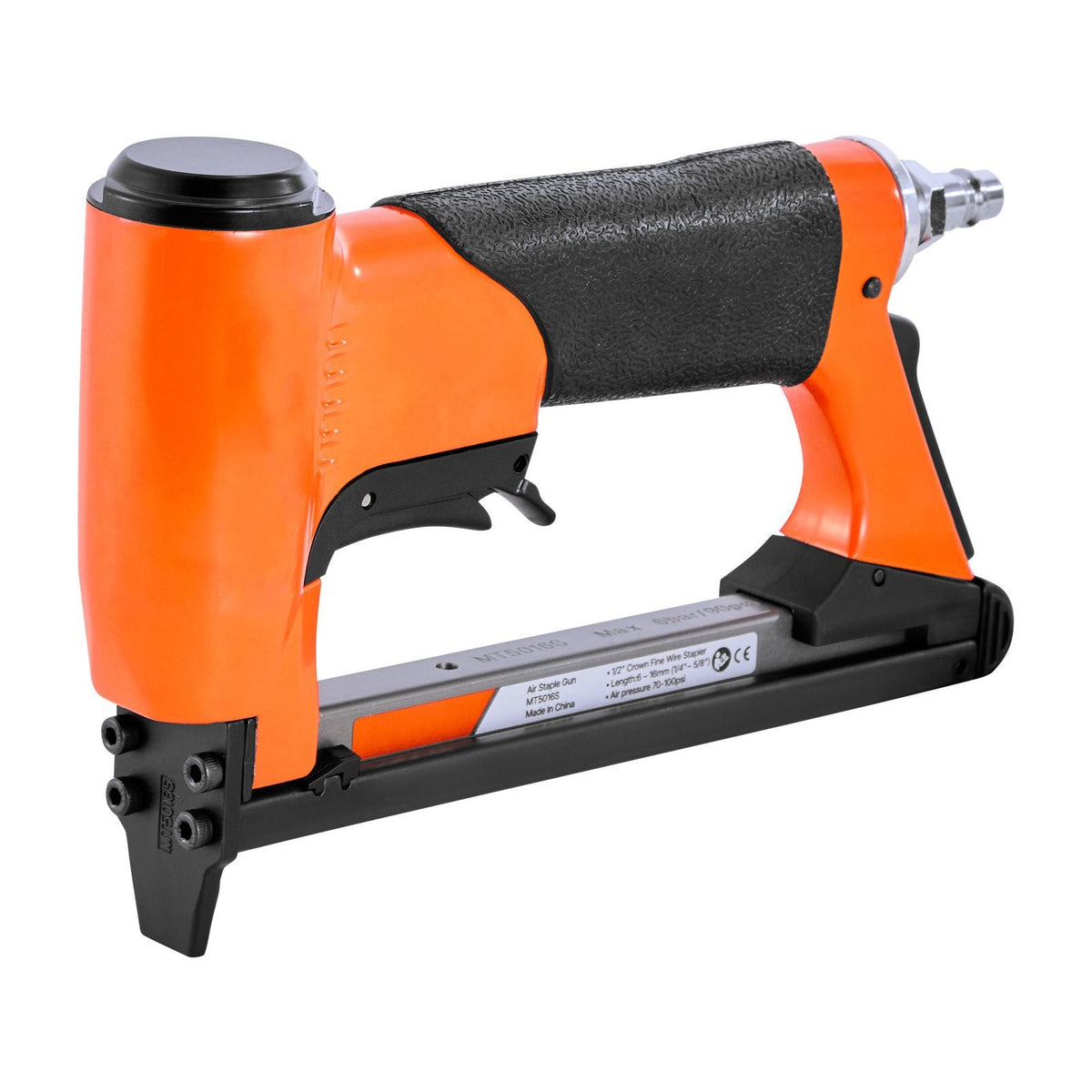 Pneumatic Staple Gun, 20 Gauge Air Upholstery Stapler for 50 Series Fine Wire Staples 1/2" Crown 1/4"-5/8" Length, Max 110PCS Loading Air Staple Gun for Upholstering, Woodworking, DIY Projects