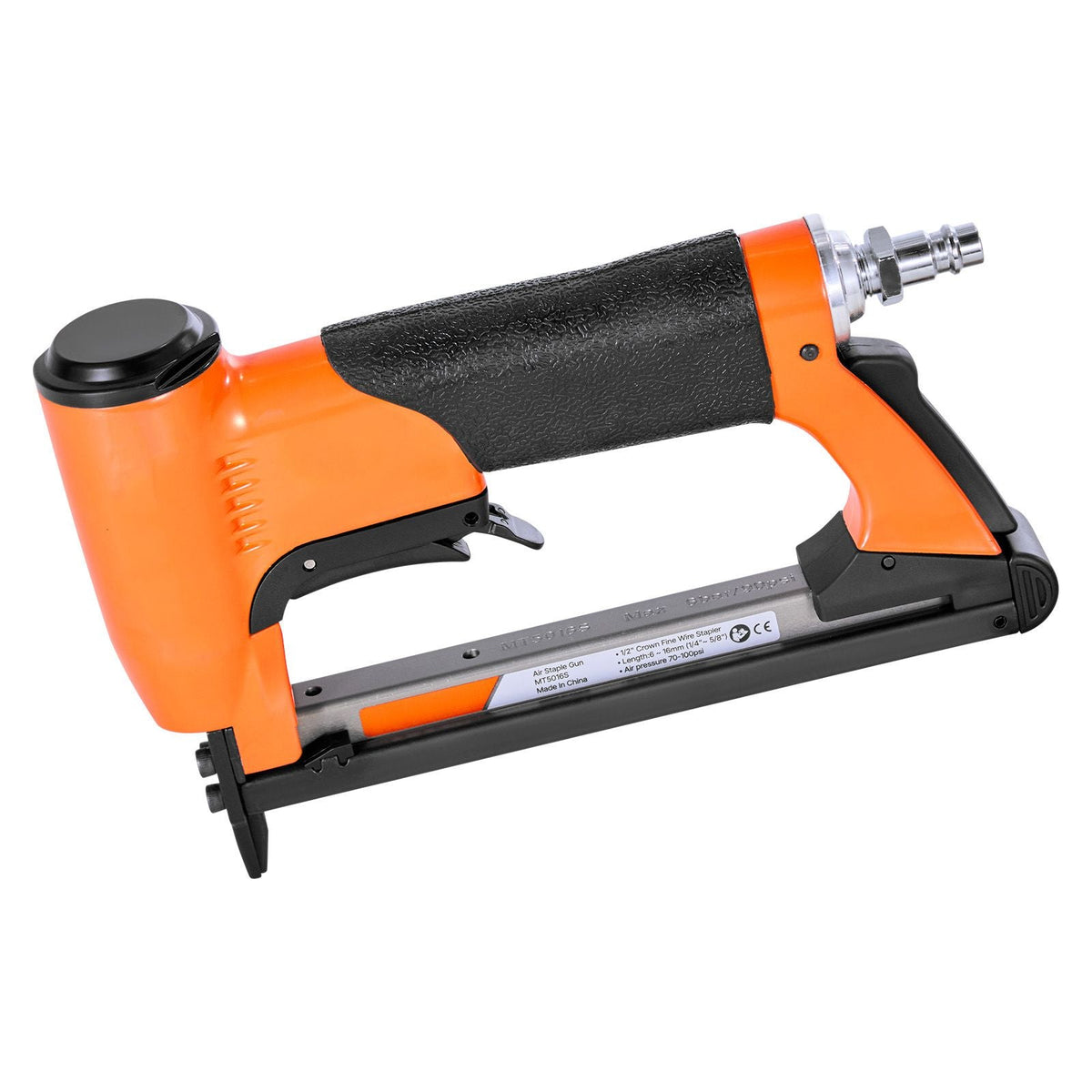 Pneumatic Staple Gun, 20 Gauge Air Upholstery Stapler for 50 Series Fine Wire Staples 1/2" Crown 1/4"-5/8" Length, Max 110PCS Loading Air Staple Gun for Upholstering, Woodworking, DIY Projects