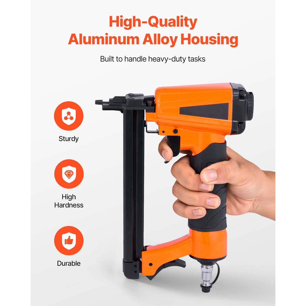 Pneumatic Staple Gun, 20 Gauge T50 Pneumatic Upholstery Stapler for 7/16" Crown 5/32"-5/8" Length Staples, 70-110 PSI Air Staple Gun for Woodworking, Upholstering, Fabric, Crafts, DIY Projects