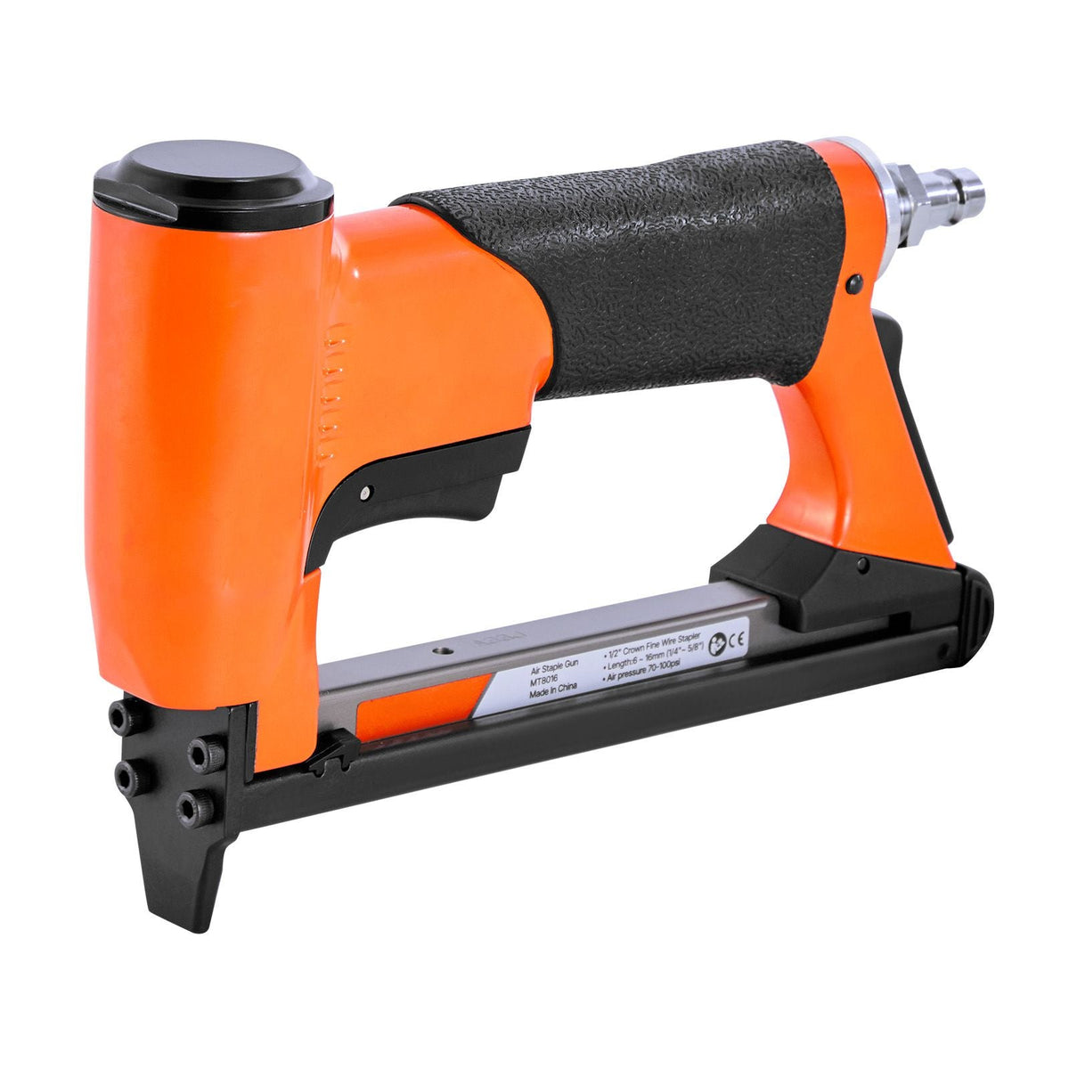 Pneumatic Staple Gun, 21 Gauge Air Upholstery Stapler for 80 Series Fine Wire Staples 1/2" Crown 1/4"-5/8" Length, Max 150PCS Loading Air Staple Gun for Upholstering, Woodworking, DIY Projects