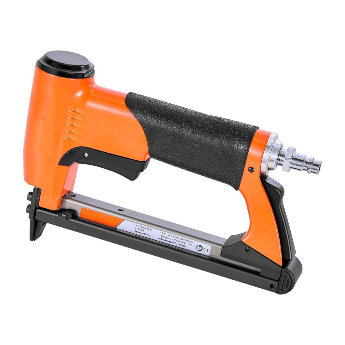 Pneumatic Staple Gun, 21 Gauge Air Upholstery Stapler for 80 Series Fine Wire Staples 1/2" Crown 1/4"-5/8" Length, Max 150PCS Loading Air Staple Gun for Upholstering, Woodworking, DIY Projects