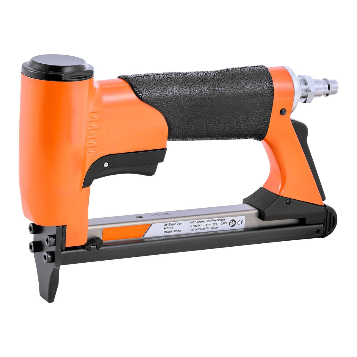 Pneumatic Staple Gun, 21 Gauge Air Upholstery Stapler for 80 Series Fine Wire Staples 1/2" Crown 1/4"-5/8" Length, Max 150PCS Loading Air Staple Gun for Upholstering, Woodworking, DIY Projects