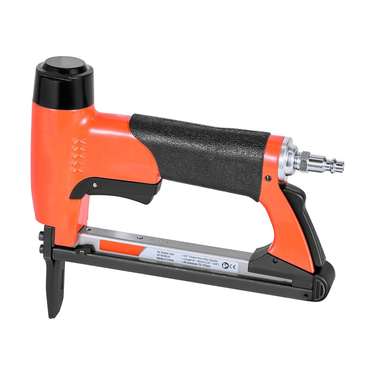 Pneumatic Staple Gun, 21 Gauge Long-Nose Upholstery Stapler for 80 Series Fine Wire Staples 1/2-inch Crown 1/4"-5/8" Length, Max 150PCS Loading Air Staple Gun for Upholstering, Woodworking, DIY