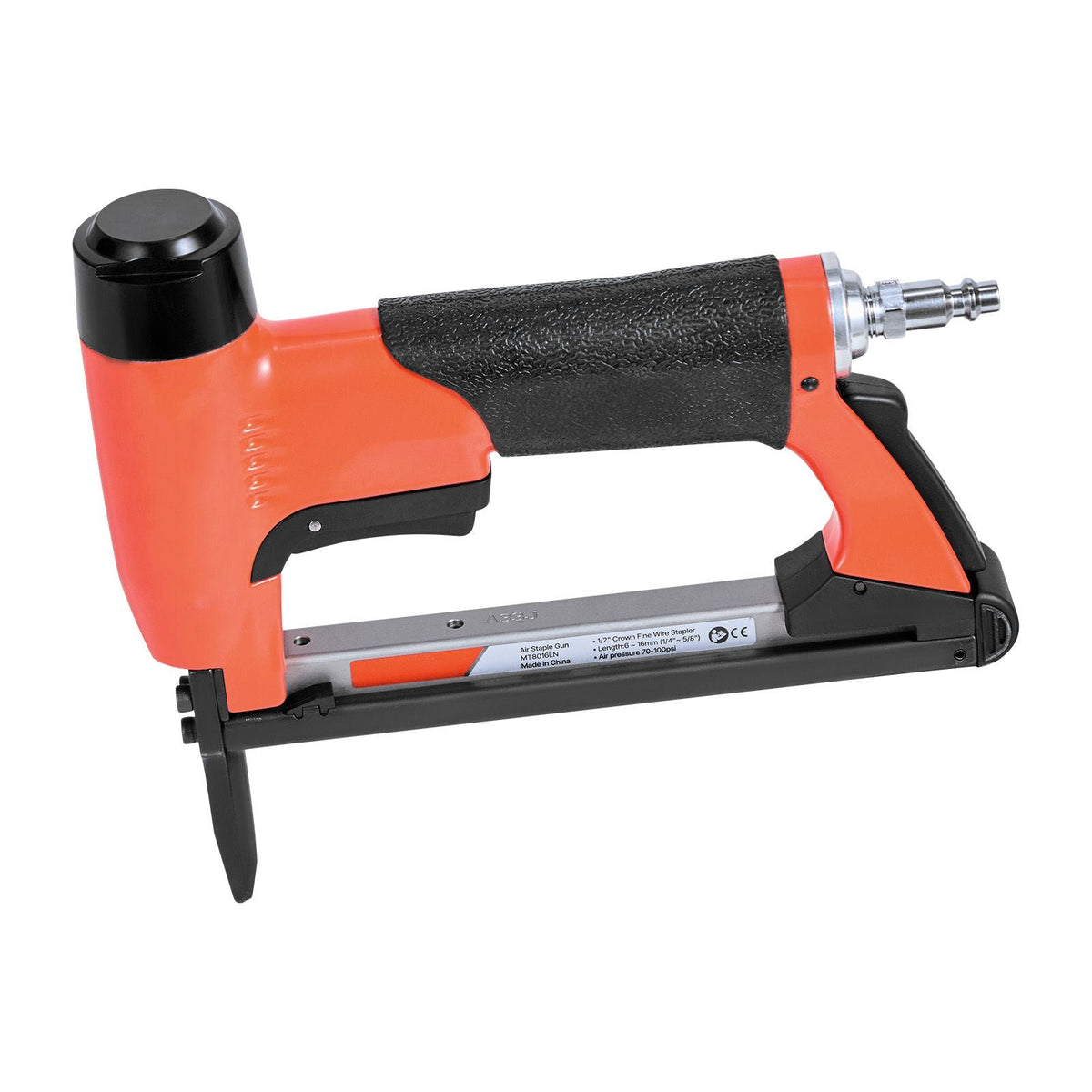Pneumatic Staple Gun, 21 Gauge Long-Nose Upholstery Stapler for 80 Series Fine Wire Staples 1/2-inch Crown 1/4"-5/8" Length, Max 150PCS Loading Air Staple Gun for Upholstering, Woodworking, DIY