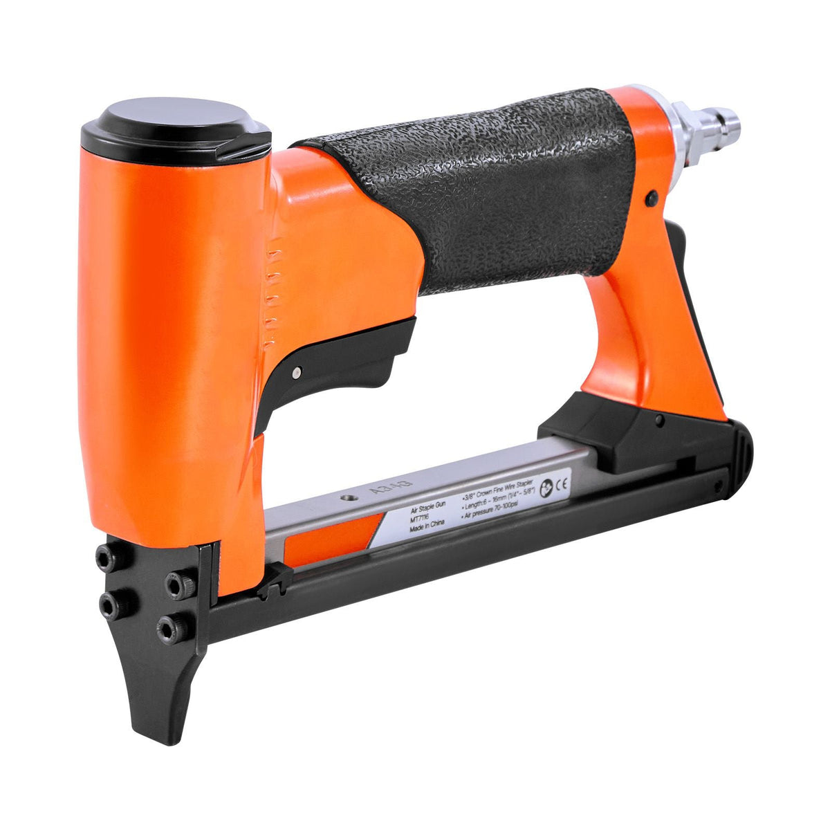 Pneumatic Staple Gun, 22 Gauge Air Upholstery Stapler for 71 Series Fine Wire Staples 3/8" Crown 1/4"-5/8" Length, Max 180PCS Loading Air Staple Gun for Upholstering, Woodworking, DIY Projects