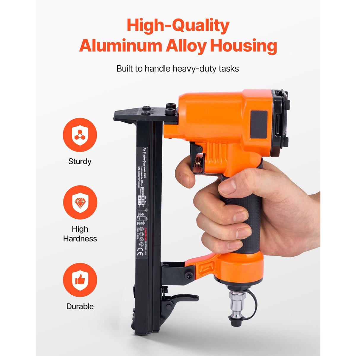 Pneumatic Staple Gun, 22 Gauge Pneumatic Upholstery Stapler for 71 Series Fine Wire Staples 3/8-inch Crown 5/32"-5/8" Length, 70-110 PSI Air Staple Gun for Woodworking, Upholstering, DIY Project