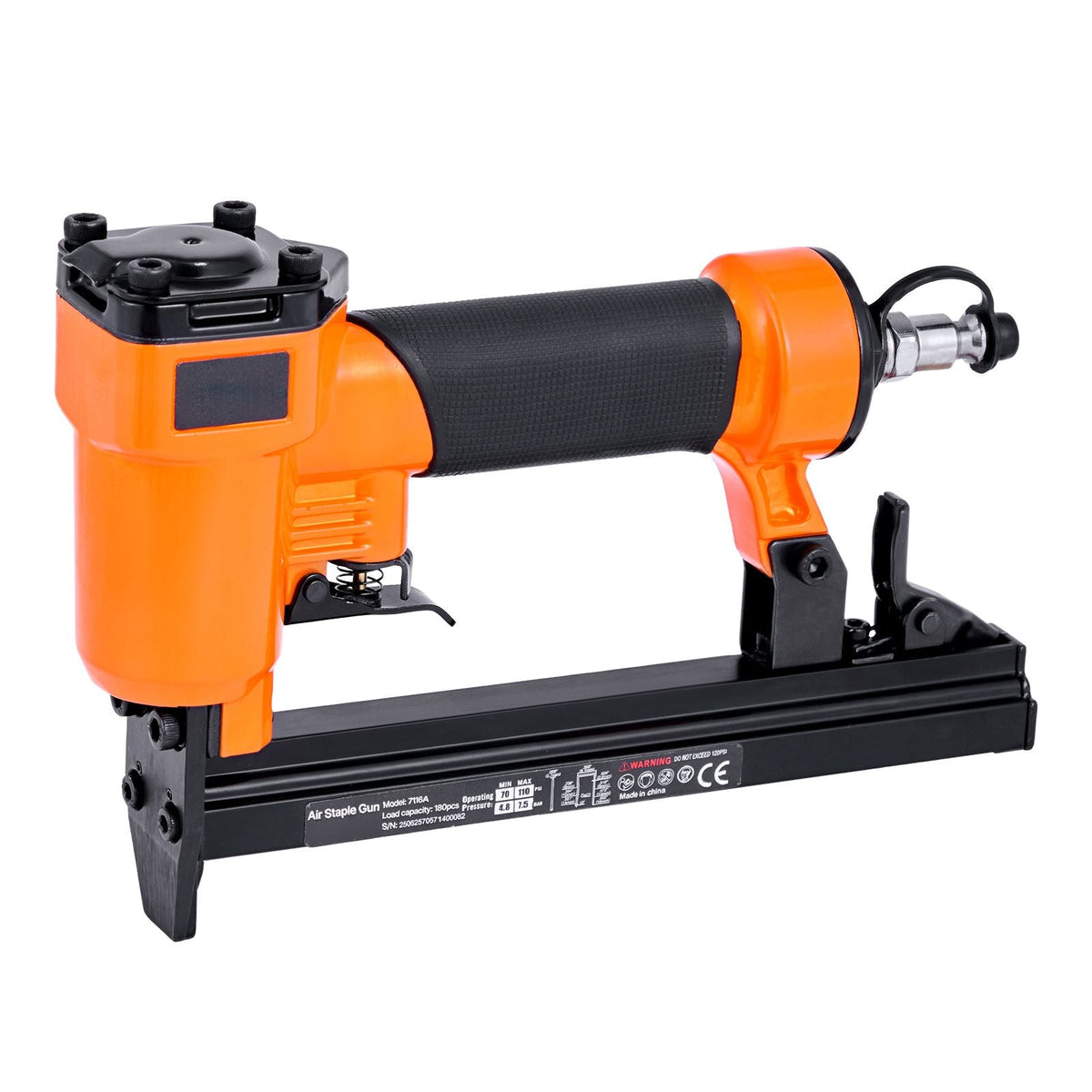 Pneumatic Staple Gun, 22 Gauge Pneumatic Upholstery Stapler for 71 Series Fine Wire Staples 3/8-inch Crown 5/32"-5/8" Length, 70-110 PSI Air Staple Gun for Woodworking, Upholstering, DIY Project