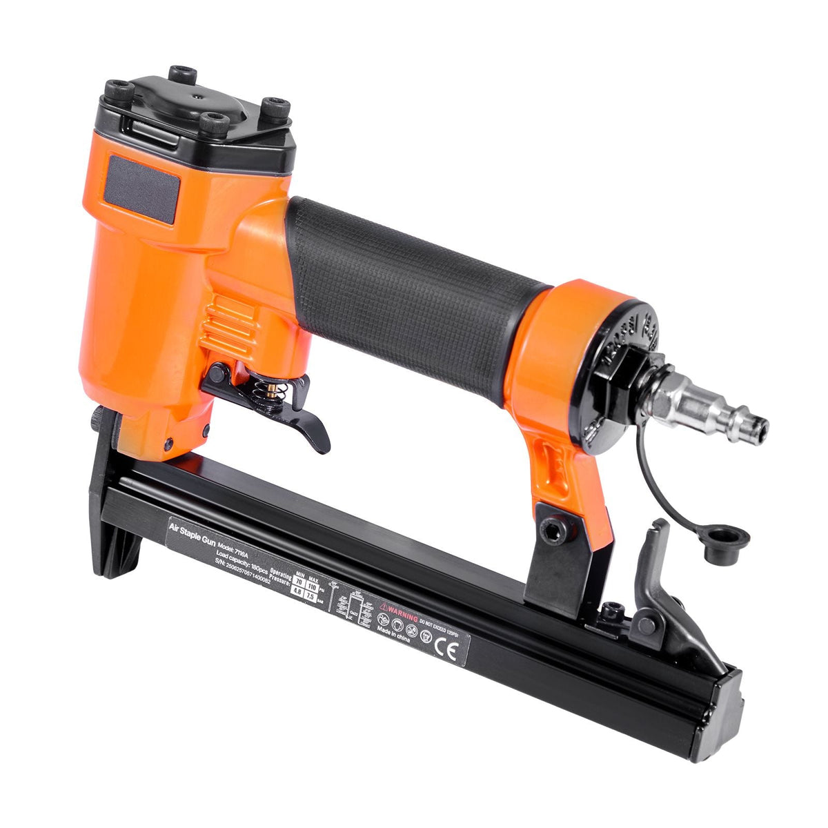 Pneumatic Staple Gun, 22 Gauge Pneumatic Upholstery Stapler for 71 Series Fine Wire Staples 3/8-inch Crown 5/32"-5/8" Length, 70-110 PSI Air Staple Gun for Woodworking, Upholstering, DIY Project
