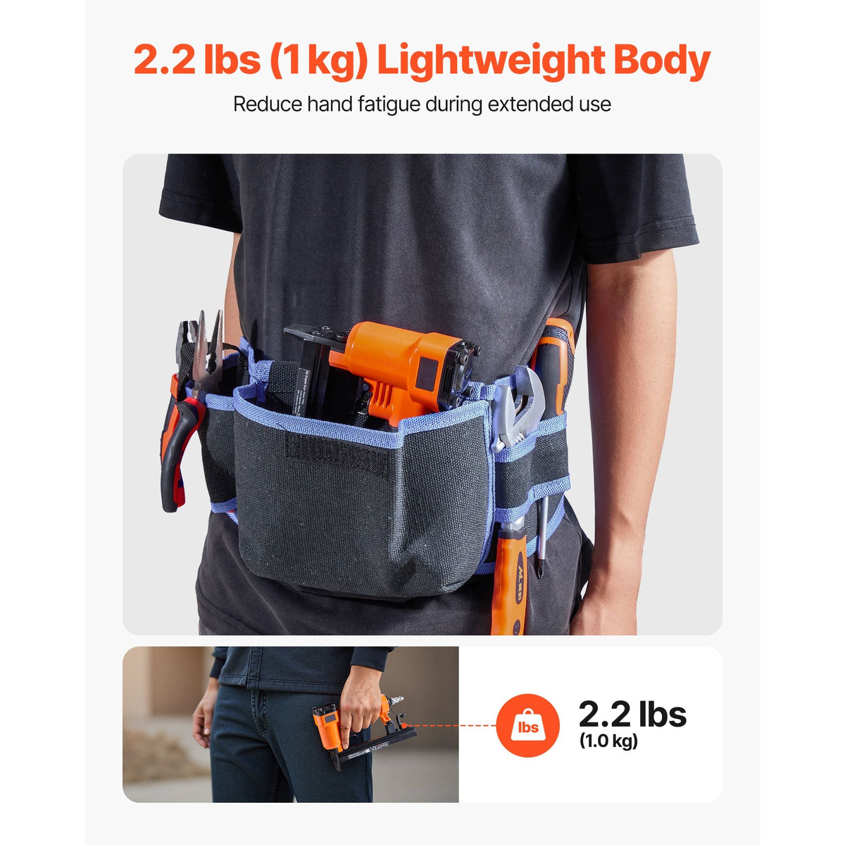 Pneumatic Staple Gun, 22 Gauge Pneumatic Upholstery Stapler for 71 Series Fine Wire Staples 3/8-inch Crown 5/32"-5/8" Length, 70-110 PSI Air Staple Gun for Woodworking, Upholstering, DIY Project