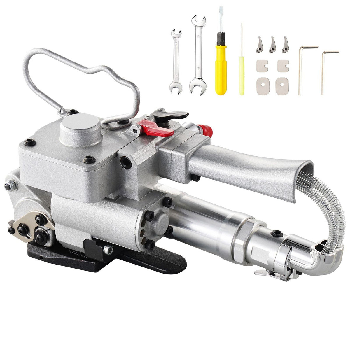 Pneumatic Strapping Tool, for 3/4"-1" Width PET Plastic Belt, Packaging Strapping Machine, Handheld Baler, Automatic Packaging Machine with 4000N Max Tension, Portable Banding Strapping Kit