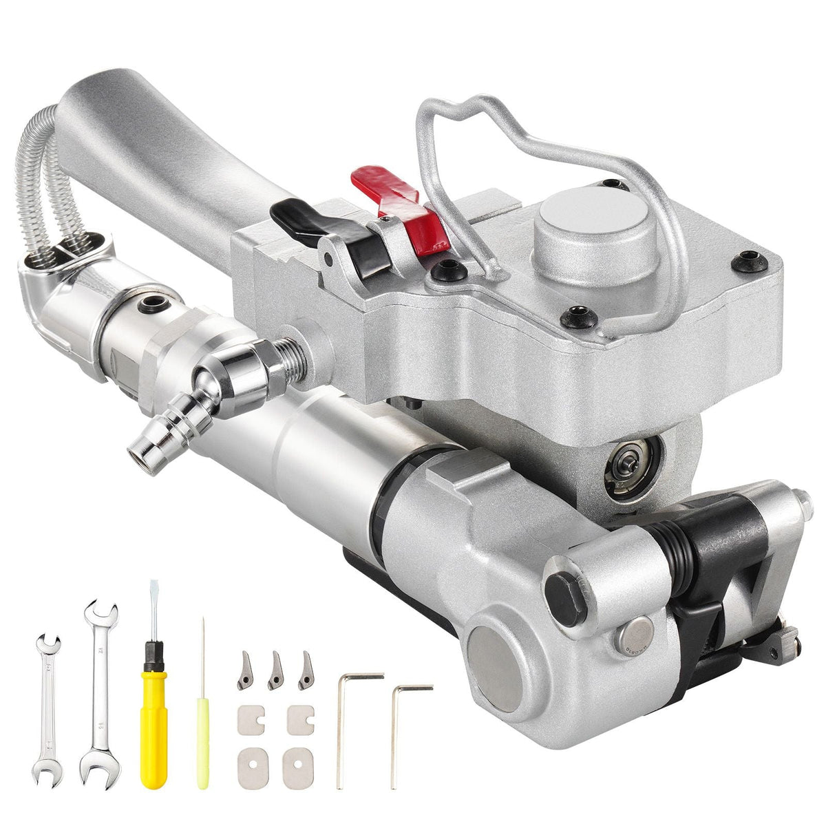 Pneumatic Strapping Tool, for 3/4"-1" Width PET Plastic Belt, Packaging Strapping Machine, Handheld Baler, Automatic Packaging Machine with 4000N Max Tension, Portable Banding Strapping Kit