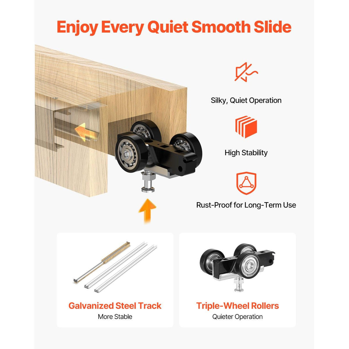 Pocket Door Frame Kit, for 24-32 in Wide 80 in High Door, Pocket Door Kit with Two-Way Soft Close Mechanism, Slide Smoothly Quietly, Easy to Install, Premium Galvanized Steel, for Living Room