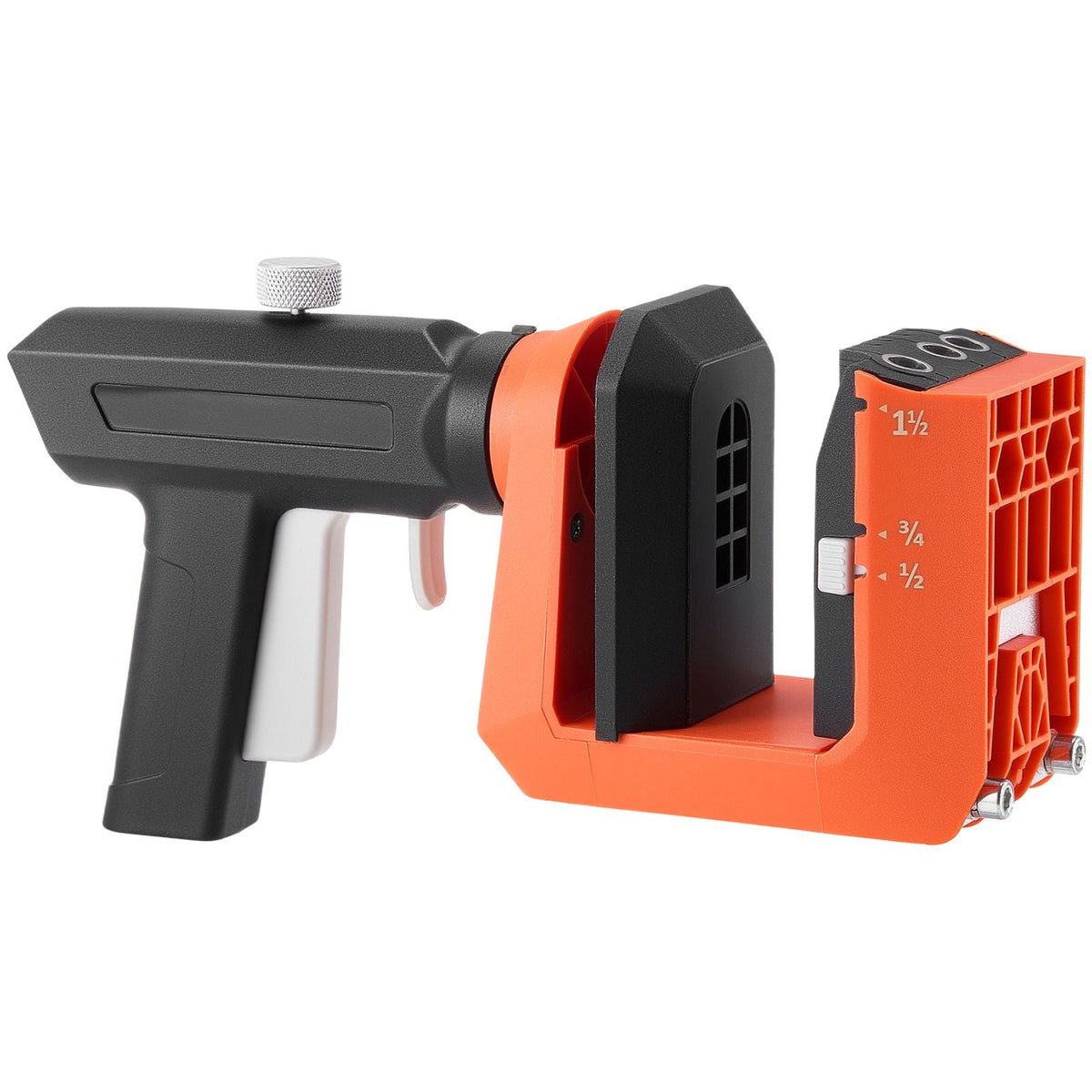 Pocket Hole Jig Kit, 1/2", 3/4", 1-1/2" Adjustable, 360° Rotating Handle, Jig Pocket Hole System with 260 Screws, C-Clamp, Stop Collar, Drill Bit, Easy Clamping and Adjusting, for Woodworking