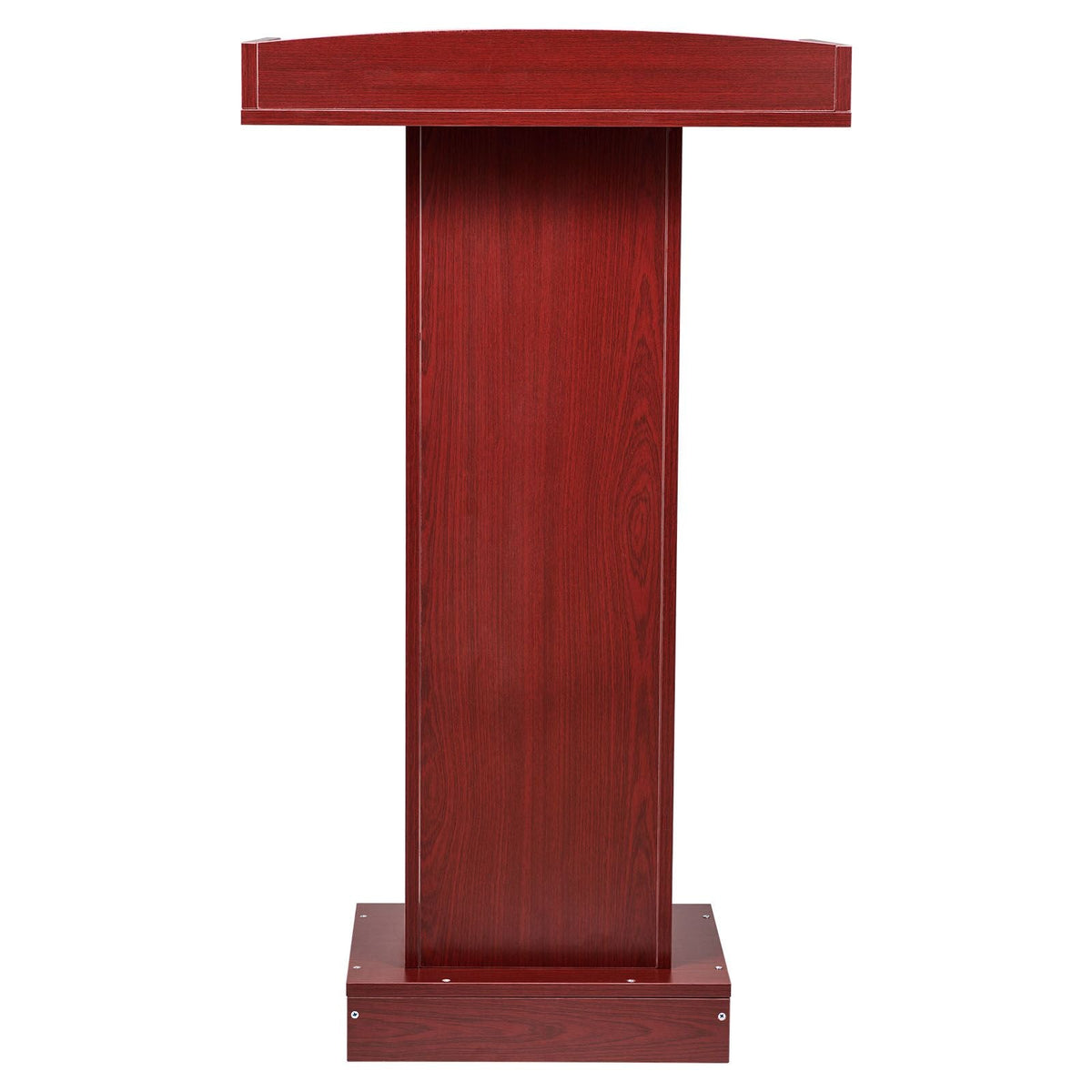 Podium Stand, 41-Inch Wooden Lectern, Laptop Desk with Wide Reading Surface and Storage Shelf, Edge Stopper, Elegant Design, Flool-Standing, for Classroom, Conference, Church, and Presentation