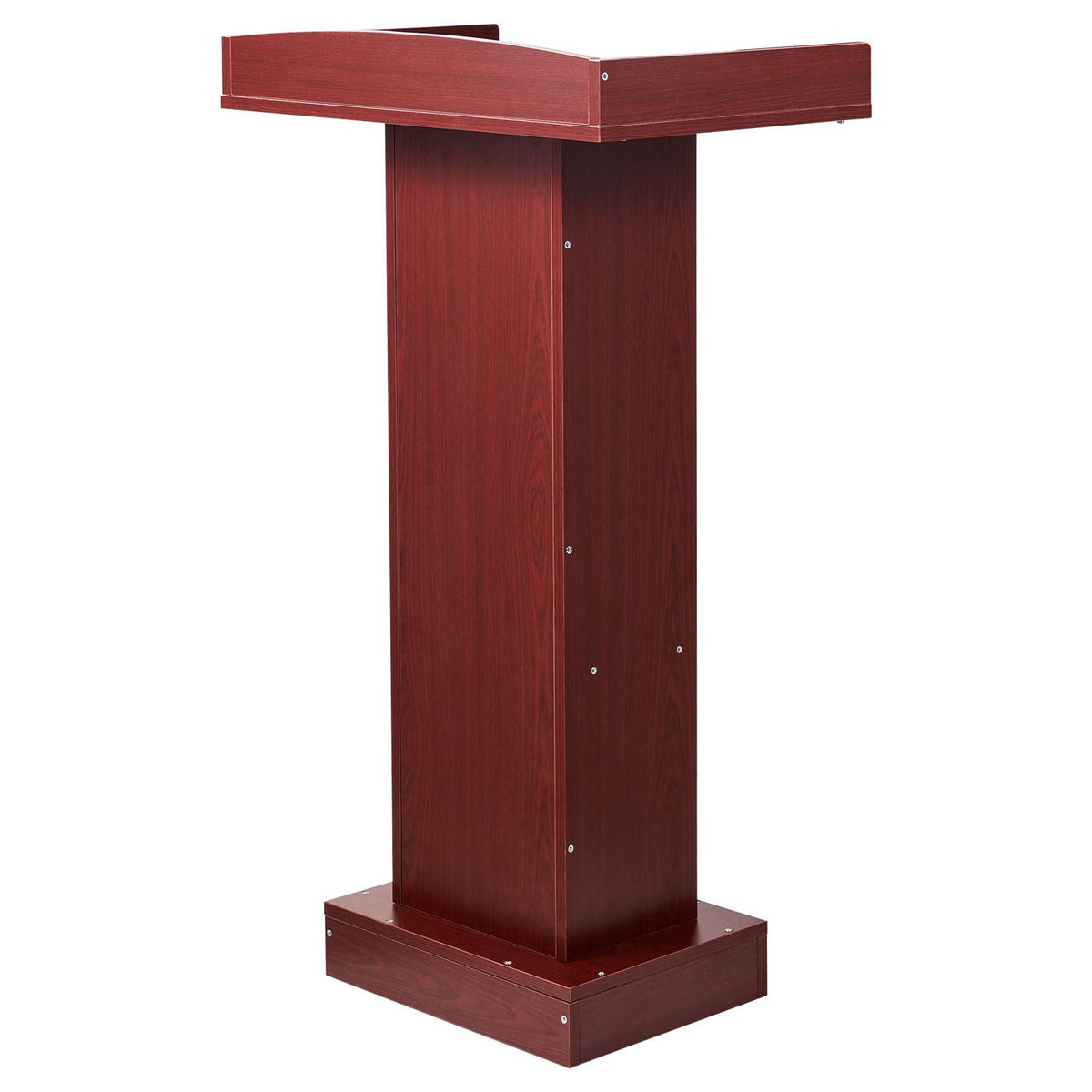Podium Stand, 41-Inch Wooden Lectern, Laptop Desk with Wide Reading Surface and Storage Shelf, Edge Stopper, Elegant Design, Flool-Standing, for Classroom, Conference, Church, and Presentation