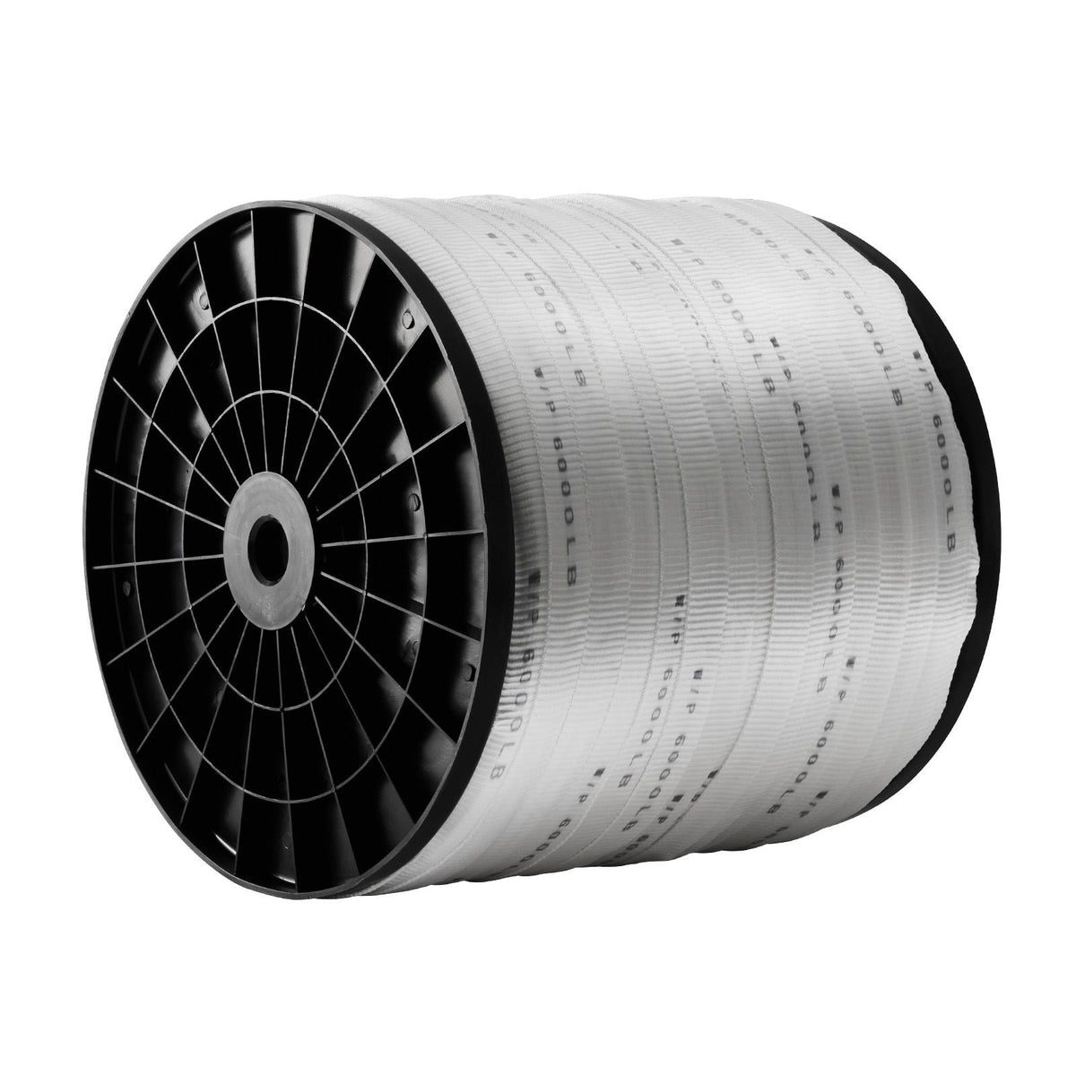 Polyester Pull Tape, 1" x 2103' Mule Tape Flat Rope, 6000 lbf Tensile Capacity, Printed Webbing Cable Pulling Tape for Packaging, Gardening, Commercial Electrical, Conduit Work, White