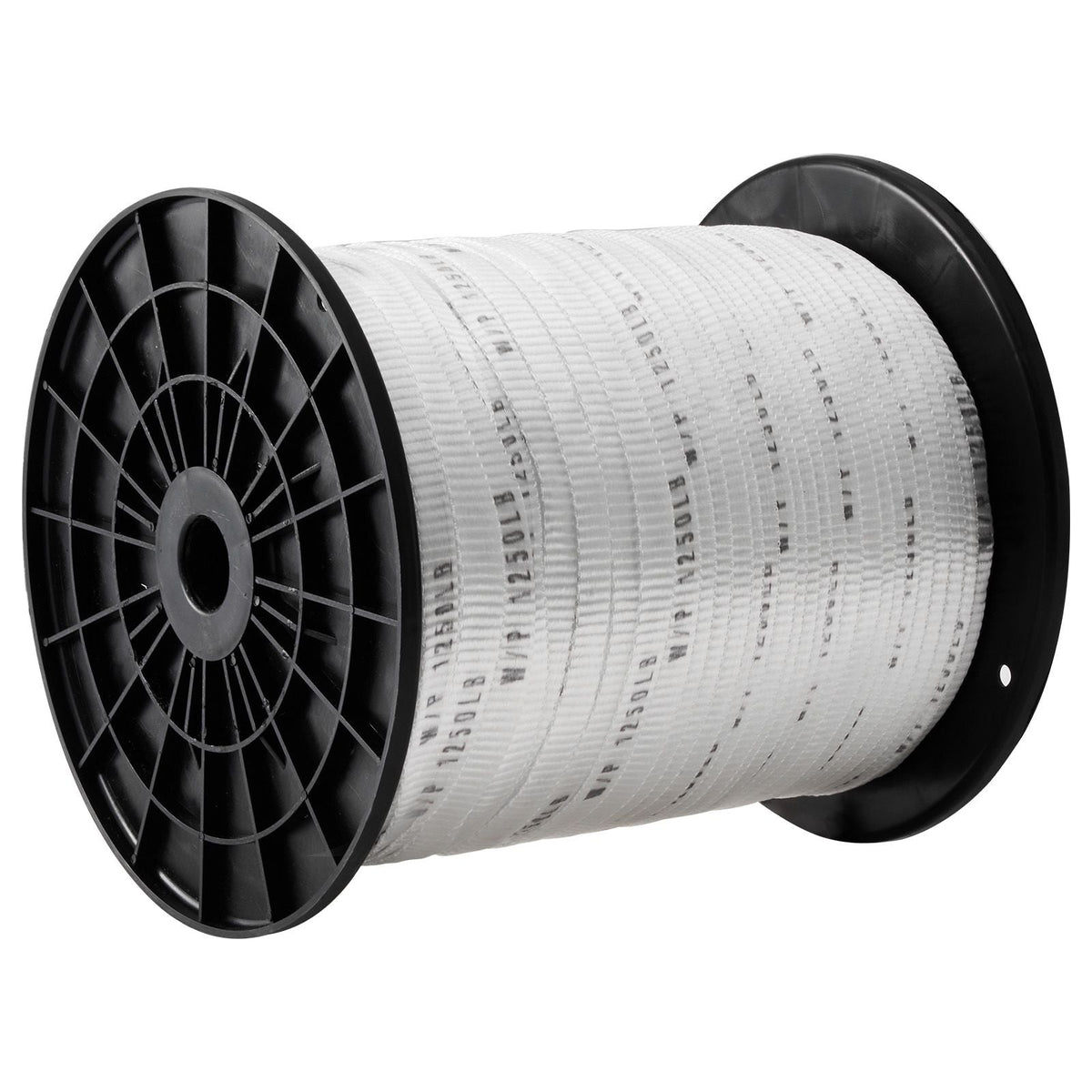 Polyester Pull Tape, 1/2" x 1053' Mule Tape Flat Rope, 1250 lbf Tensile Capacity, Printed Webbing Cable Pulling Tape for Packaging, Gardening, Commercial Electrical, Conduit Work, White